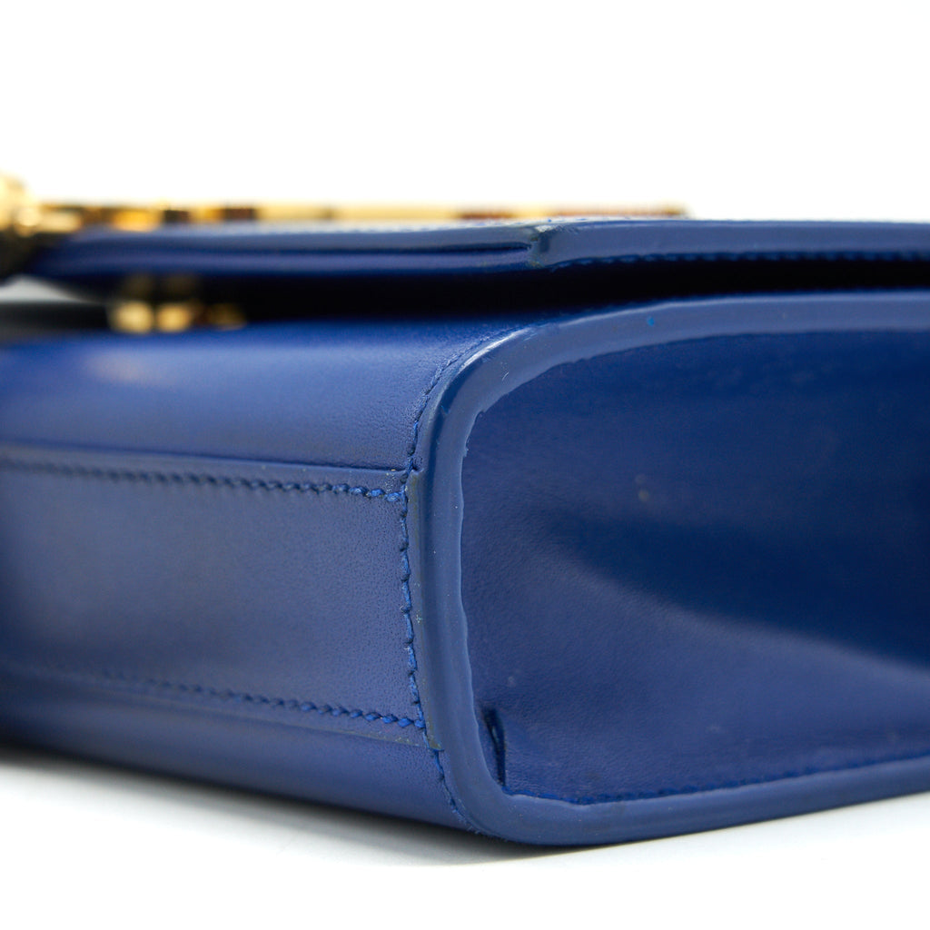 SAINT LAURENT/YSL MINI KATE BAG TASSEL ELECTRIC BLUE GHW
