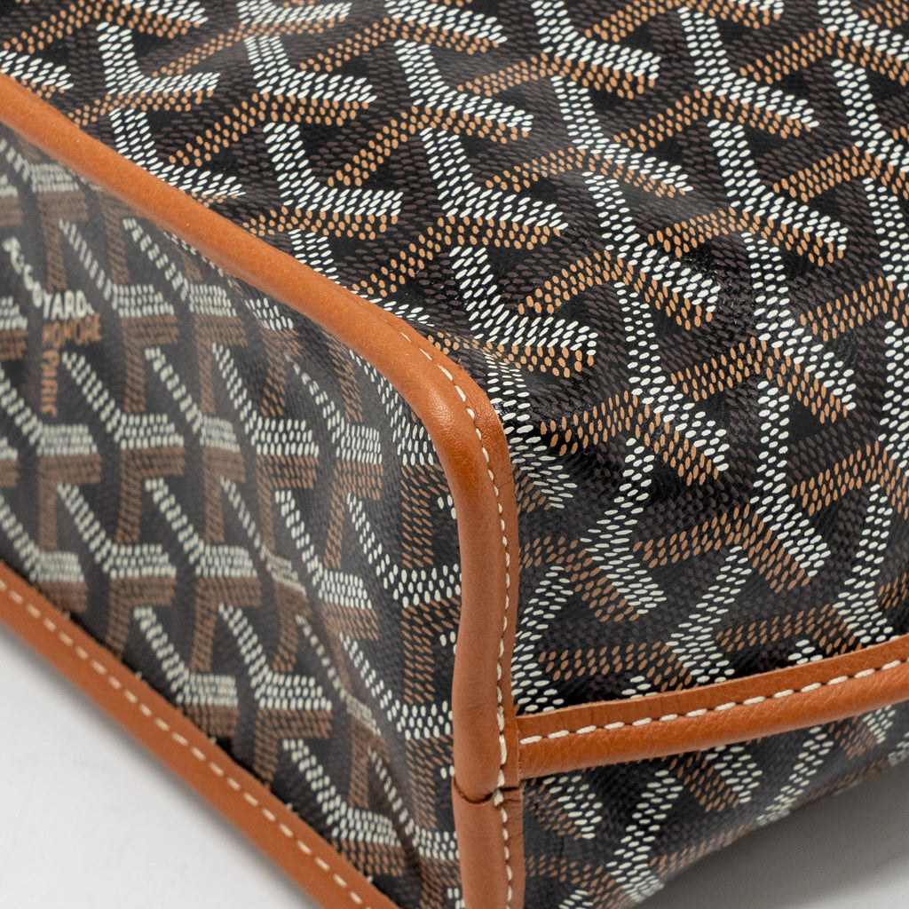 GOYARD MINI ANJOU TOTE GOYARDINE CANVAS/CALFSKIN TAN SHW
