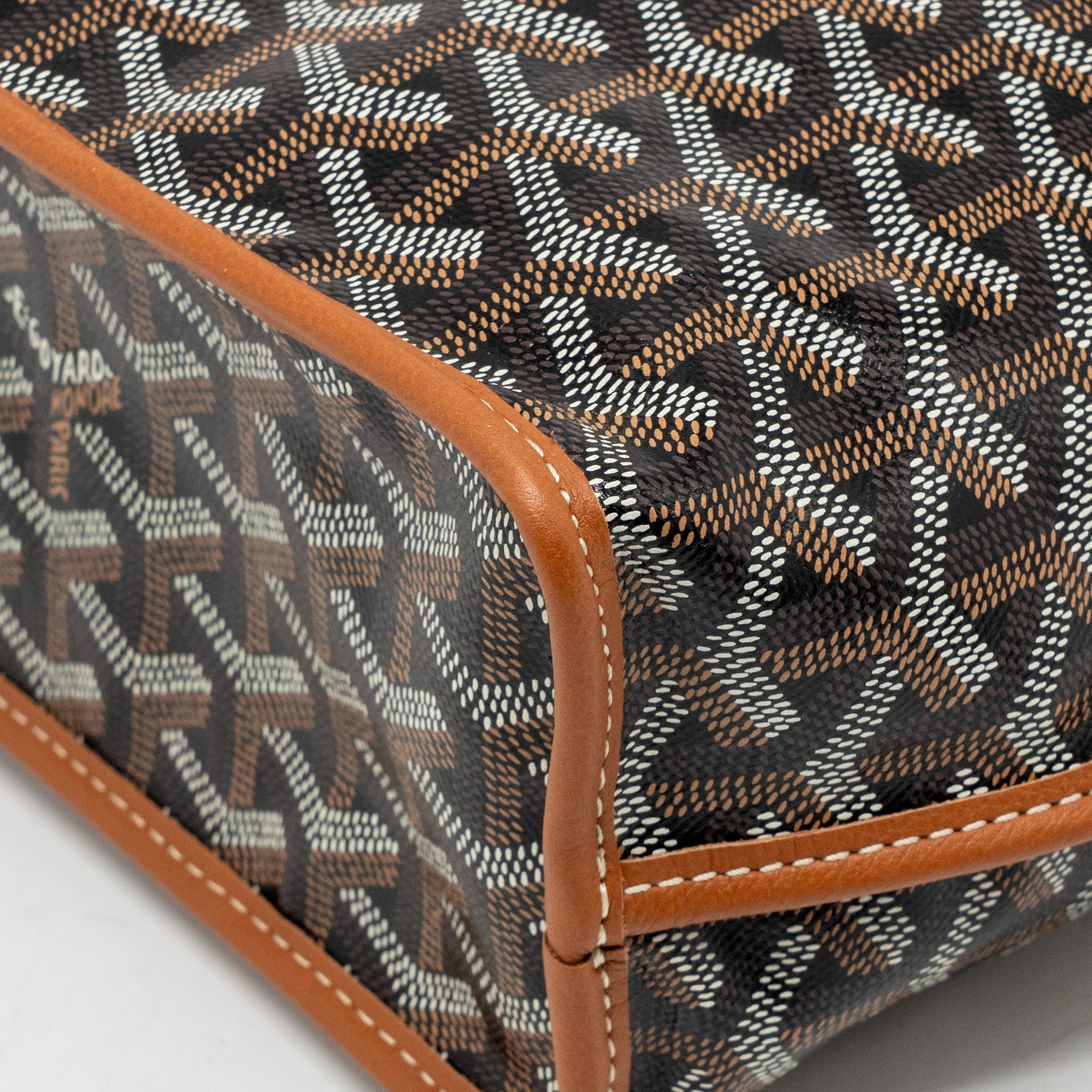GOYARD MINI ANJOU TOTE GOYARDINE CANVAS/CALFSKIN TAN SHW