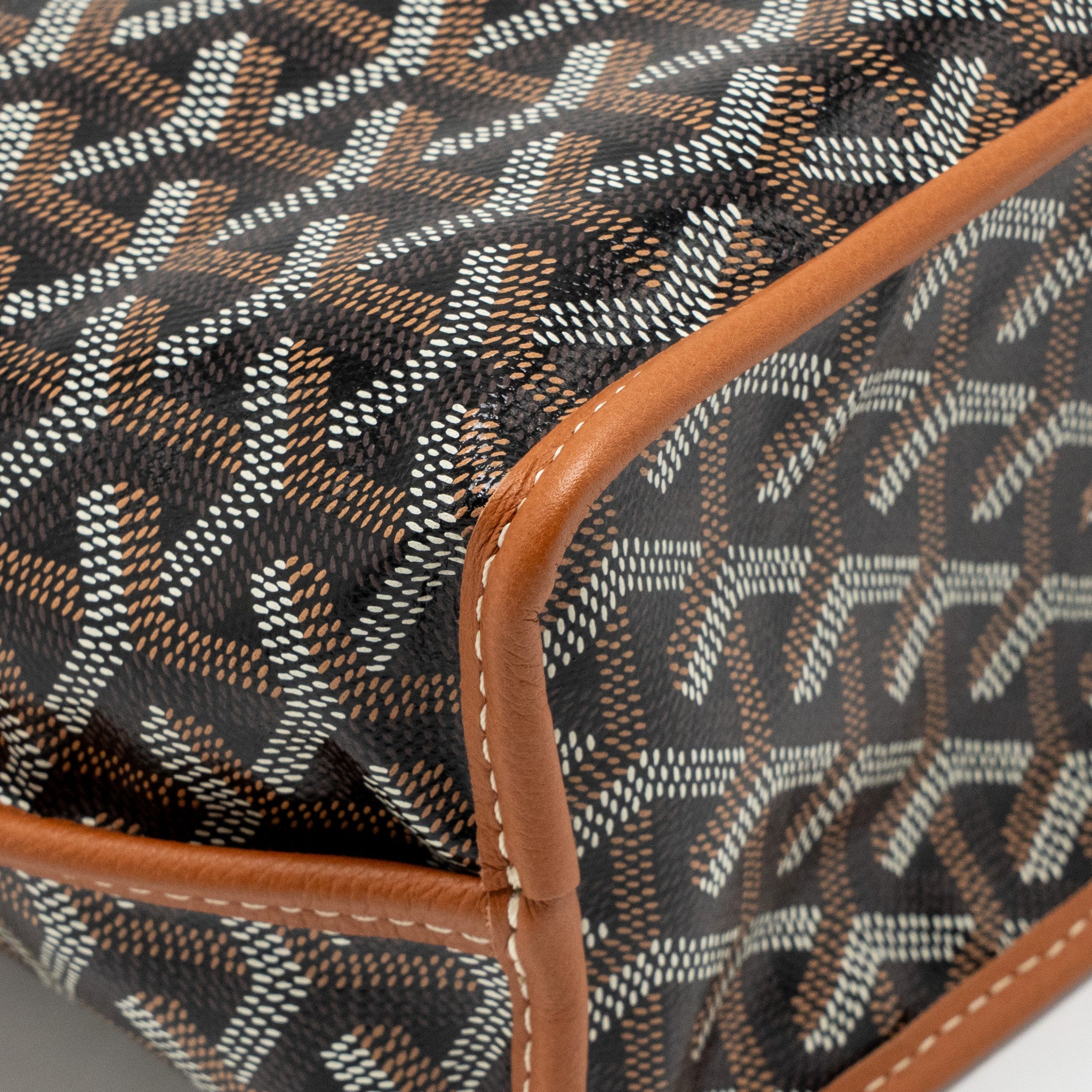 GOYARD MINI ANJOU TOTE GOYARDINE CANVAS/CALFSKIN TAN SHW