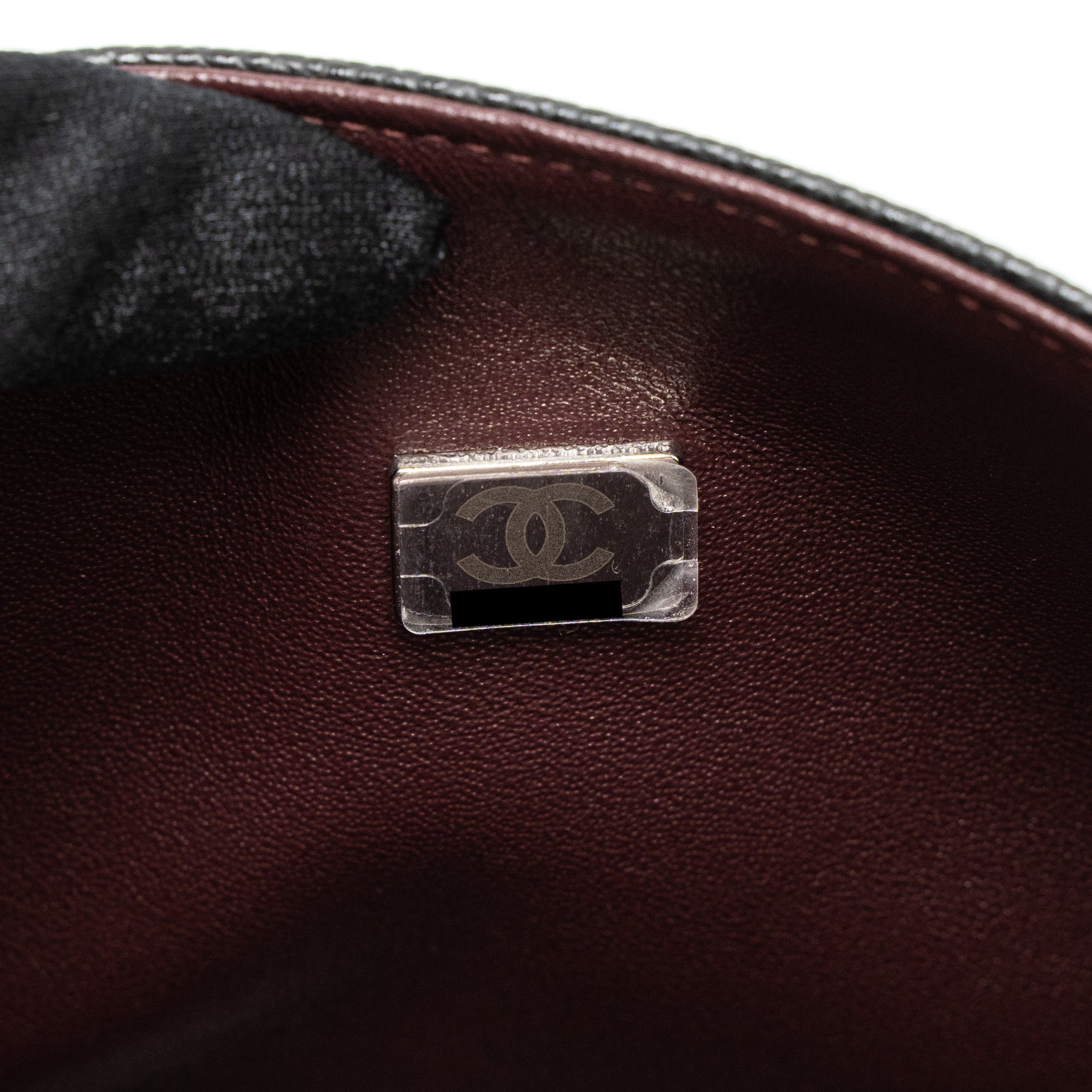 CHANEL SMALL CLASSIC DOUBLE FLAP BAG CAVIAR BLACK SHW (MICROCHIP)