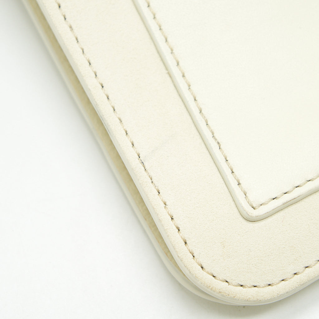 CHLOE DOUBLE ZIP CROSSBODY BAG WHITE GHW