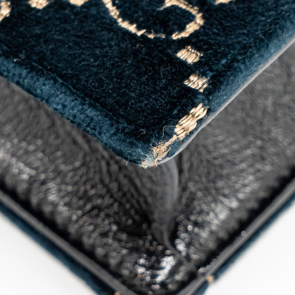 GUCCI DIONYSUS SUPER MINI BAG VELVET DARK BLUE SHW