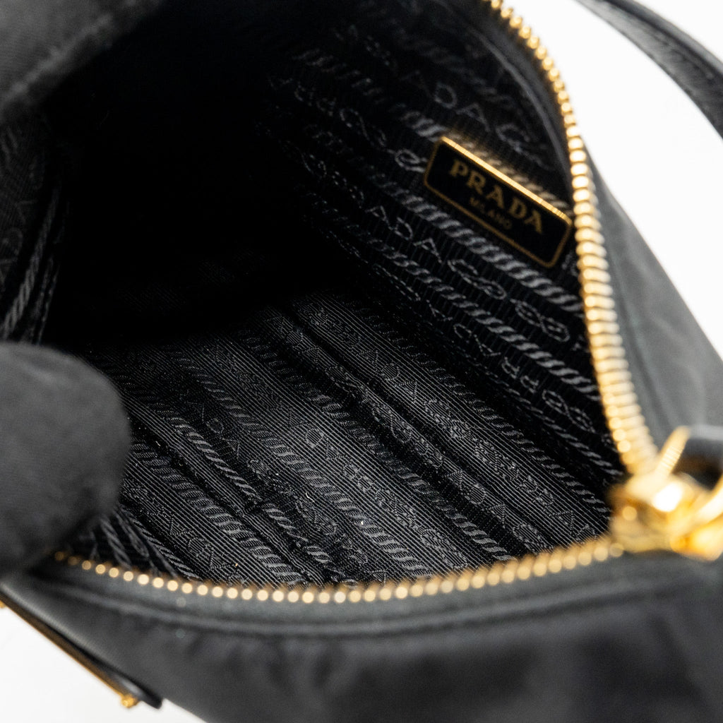 PRADA REEDITION 2005 NYLON BAG BLACK GHW