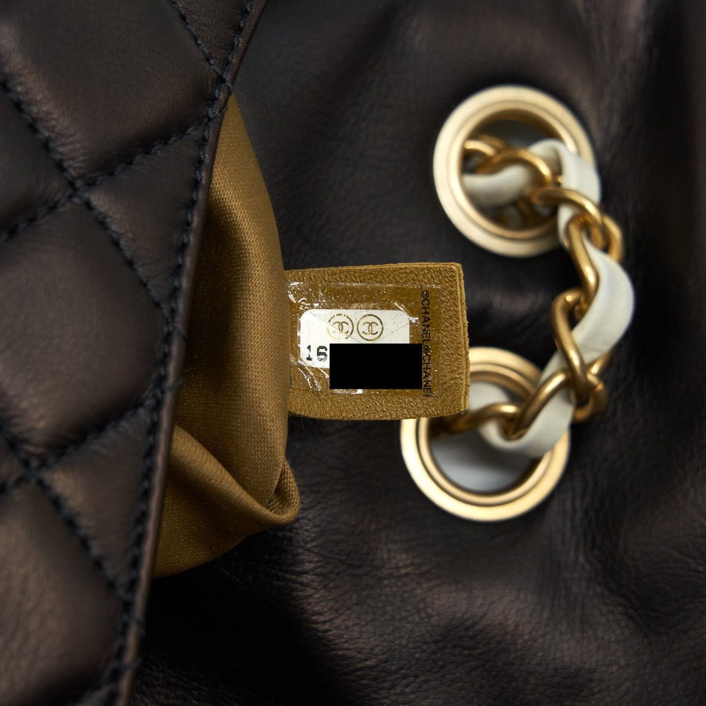 CHANEL VINTAGE SINGLE FLAP BAG LAMBSKIN DARK BROWN GHW
