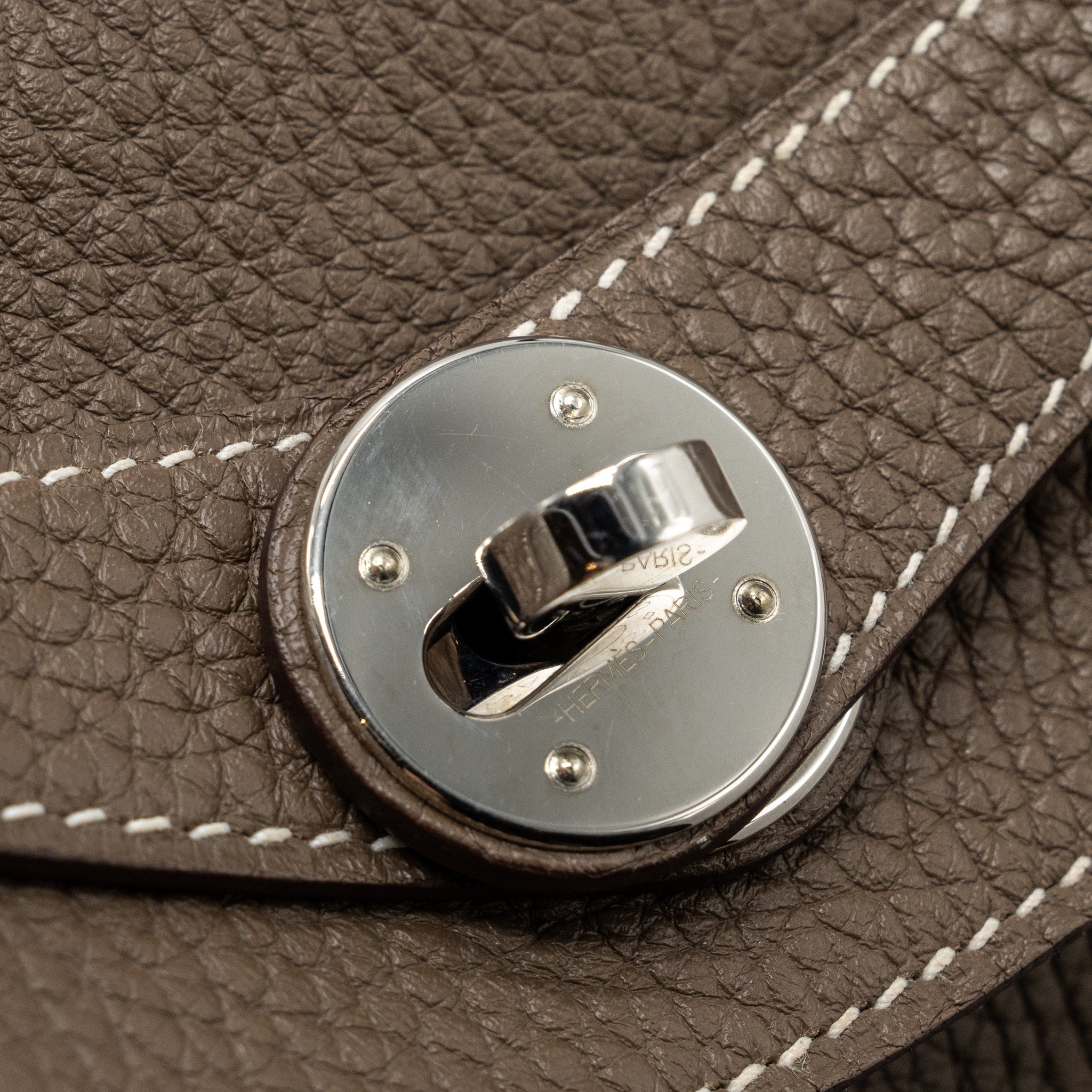 HERMES LINDY 30 CLEMENCE LEATHER ETOUPE SHW