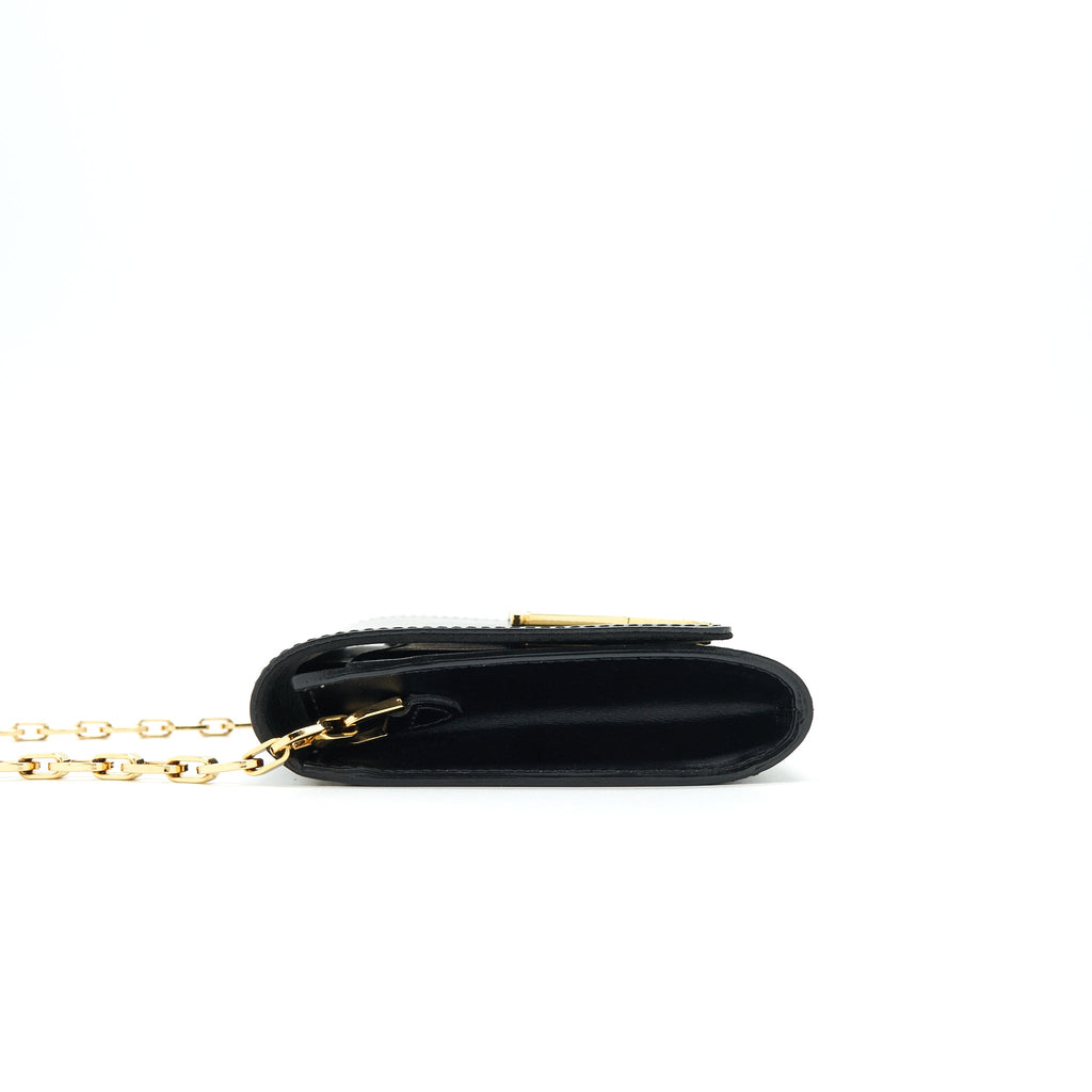 LOUIS VUITTON LOUISE LEATHER BAG IN NOIR