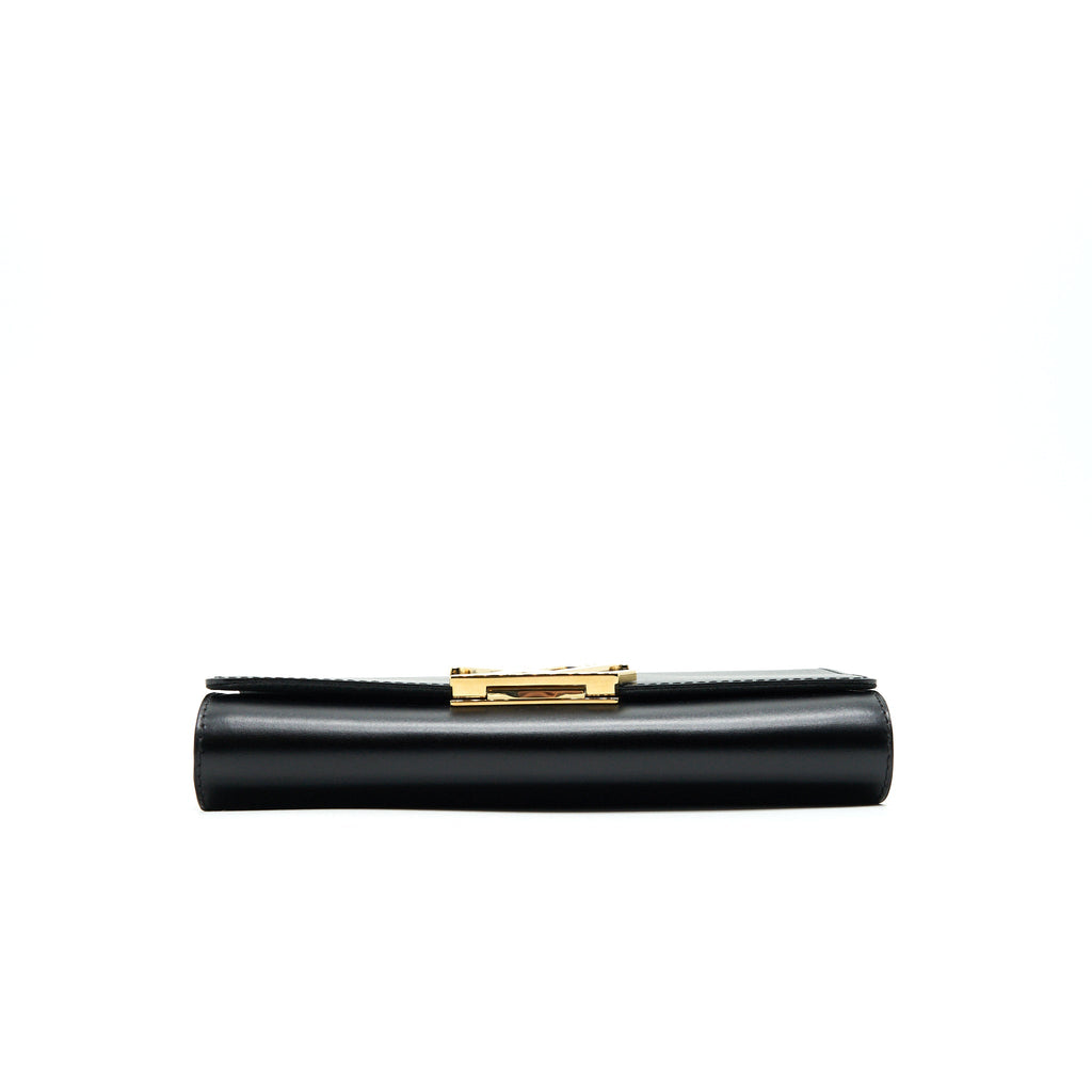 LOUIS VUITTON LOUISE LEATHER BAG IN NOIR