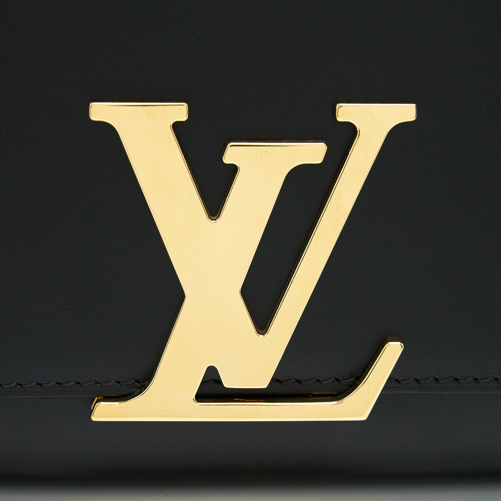 LOUIS VUITTON LOUISE LEATHER BAG IN NOIR