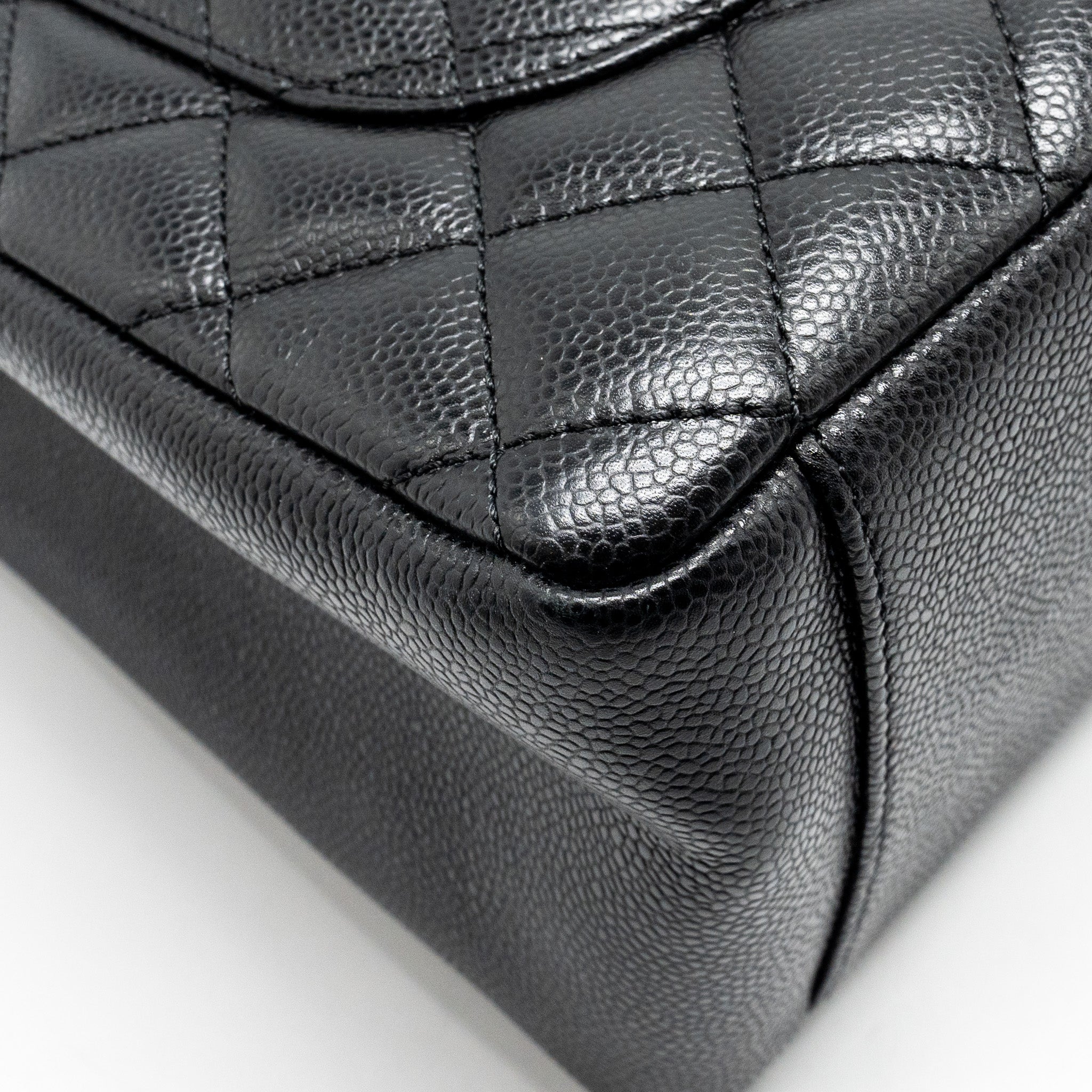 CHANEL GRAND SHOPPING TOTE CAVIAR BLACK SHW