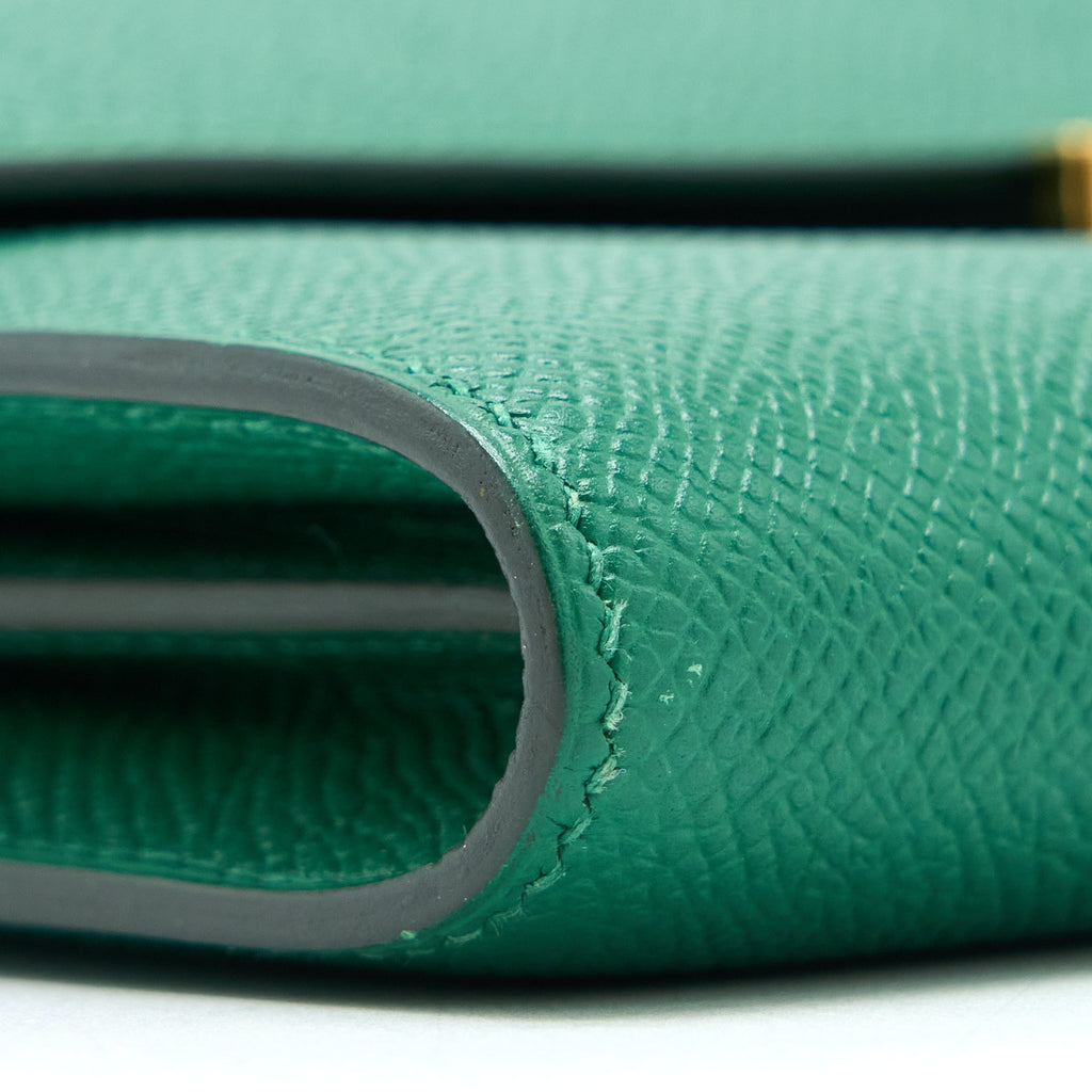 HERMES CONSTANCE LONG WALLET EPSOM GREEN GHW