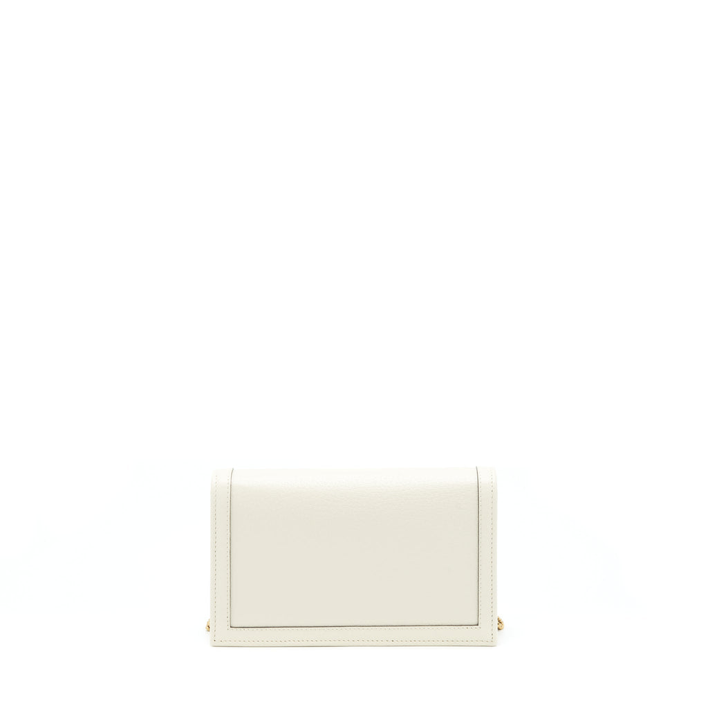 GUCCI DIANA MINI BAG WITH BAMBOO WHITE GHW