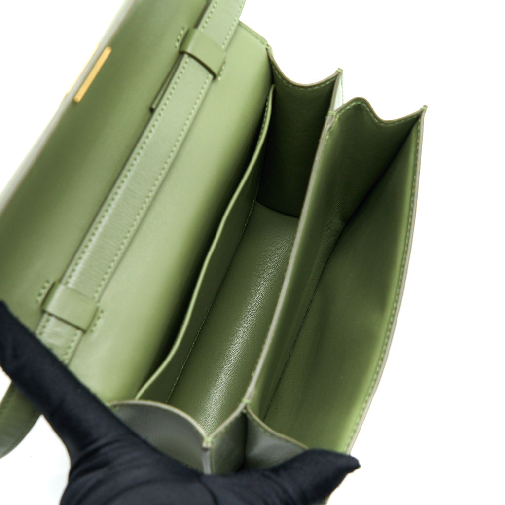 CELINE TEEN BOX CALFSKIN GREEN GHW