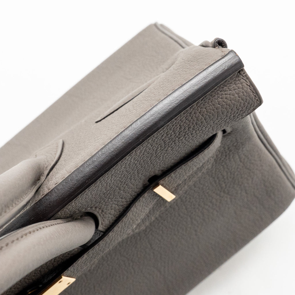 HERMES BIRKIN 30 TOGO 8F GRIS ETAIN RGHW