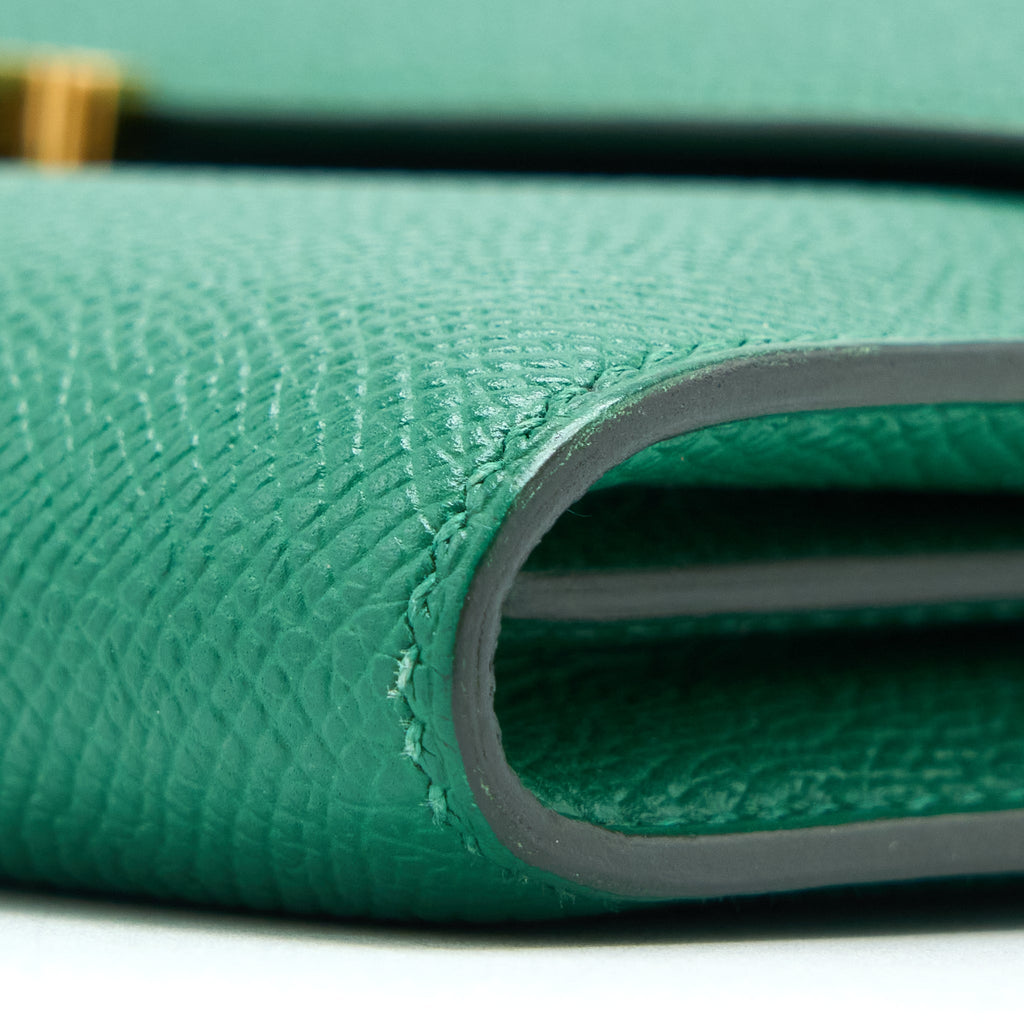 HERMES CONSTANCE LONG WALLET EPSOM GREEN GHW