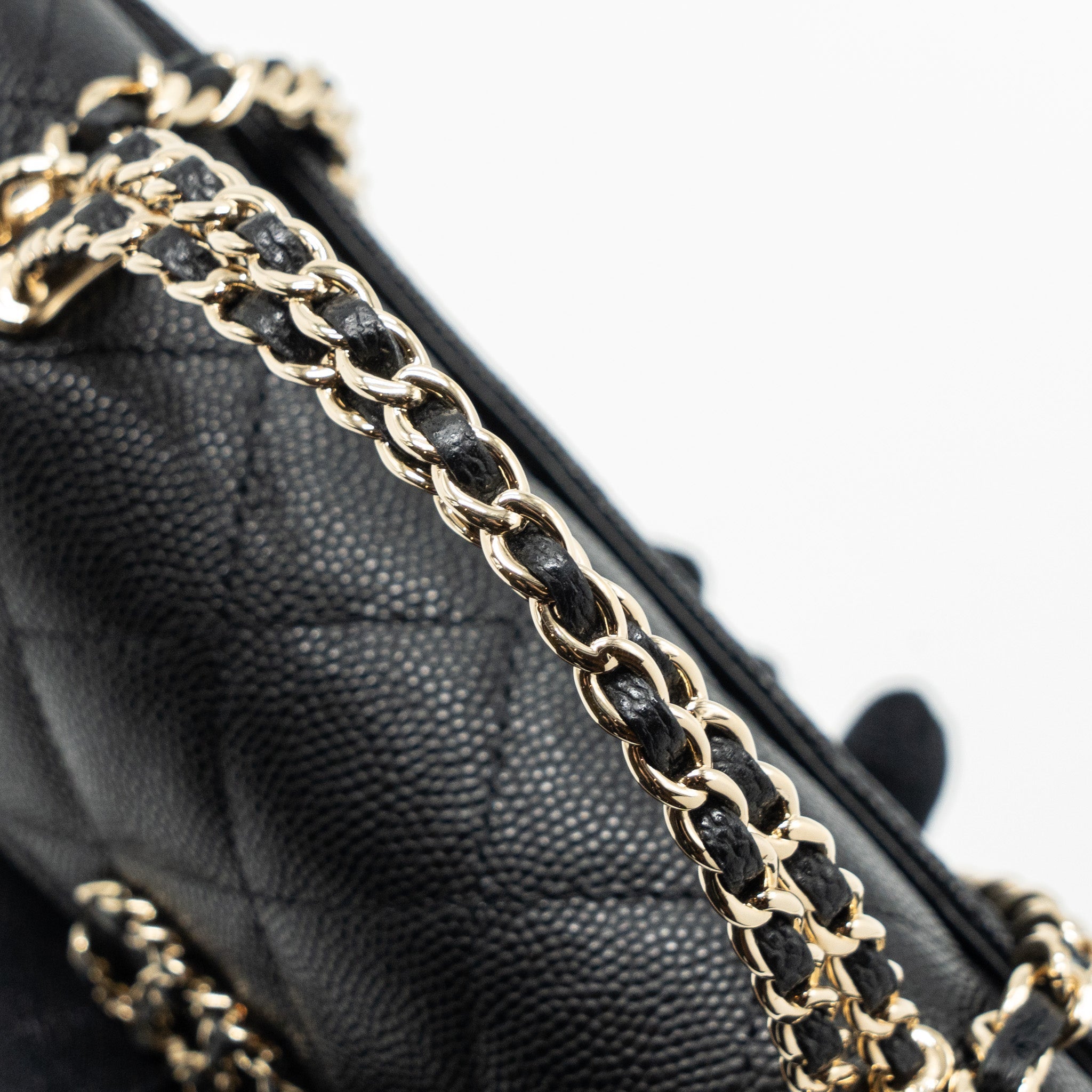 CHANEL 23P TOP HANDLE MINI FLAP BAG CAVIAR BLACK LGHW (MICROCHIP)