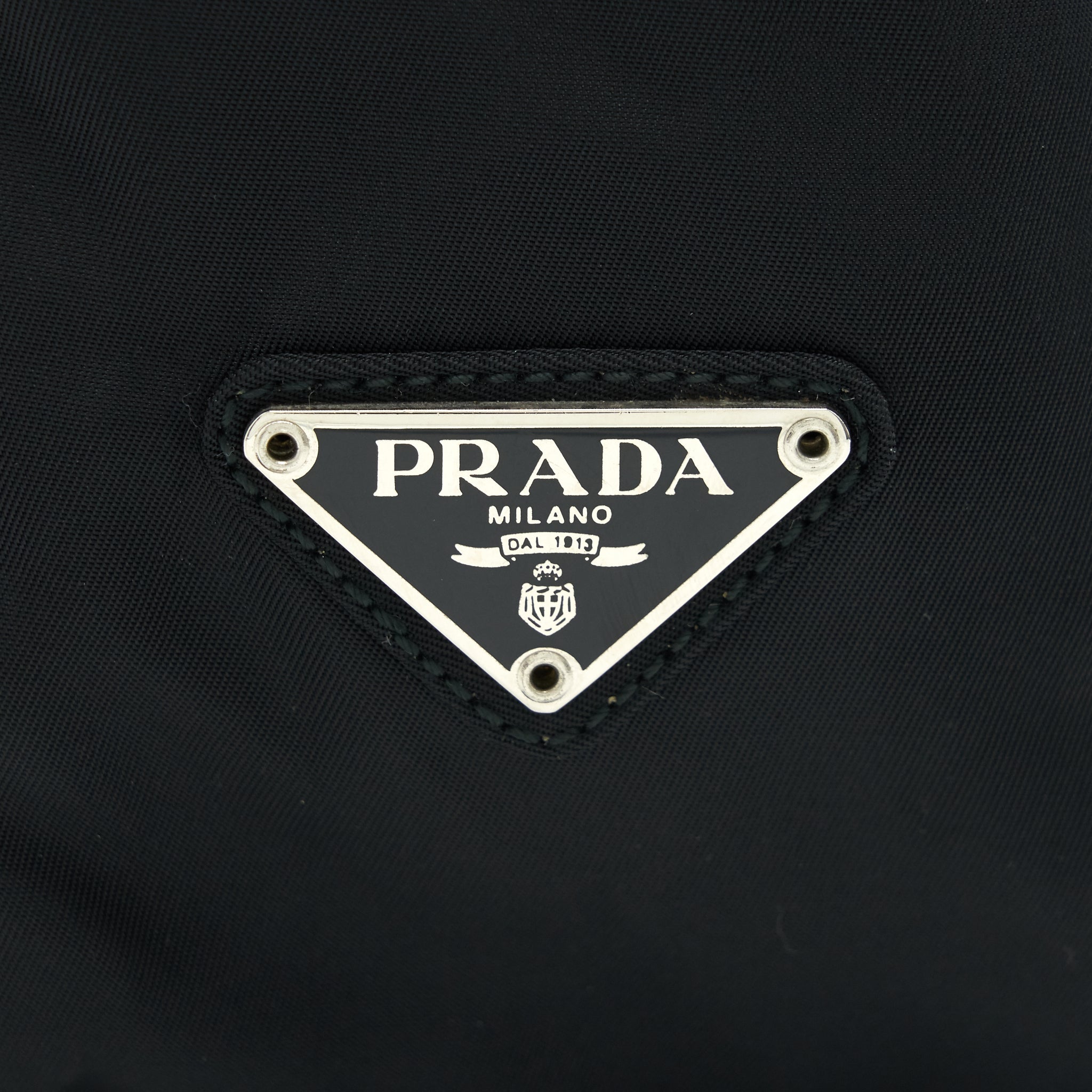 PRADA NYLON SHOULDER BAG IN BLACK