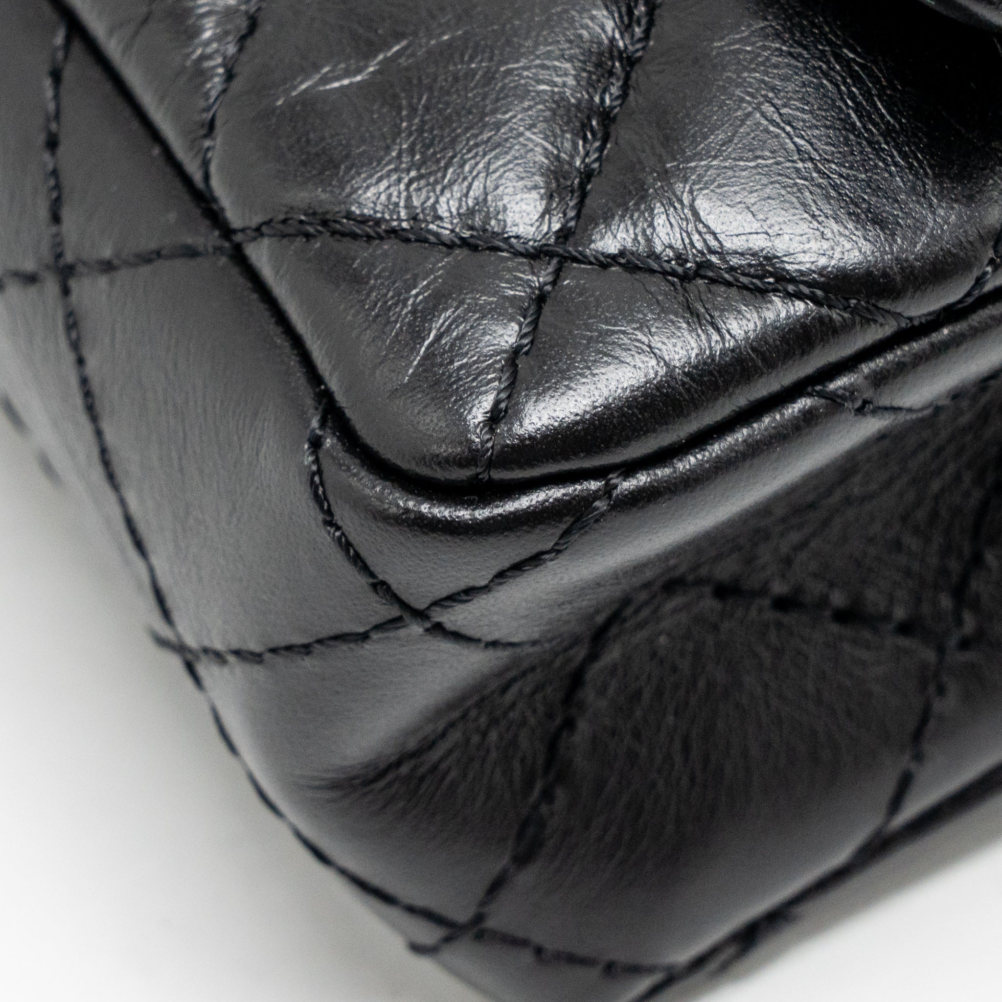 CHANEL 2.55 REISSUE WAIST BAG AGED CALFSKIN BLACK GHW