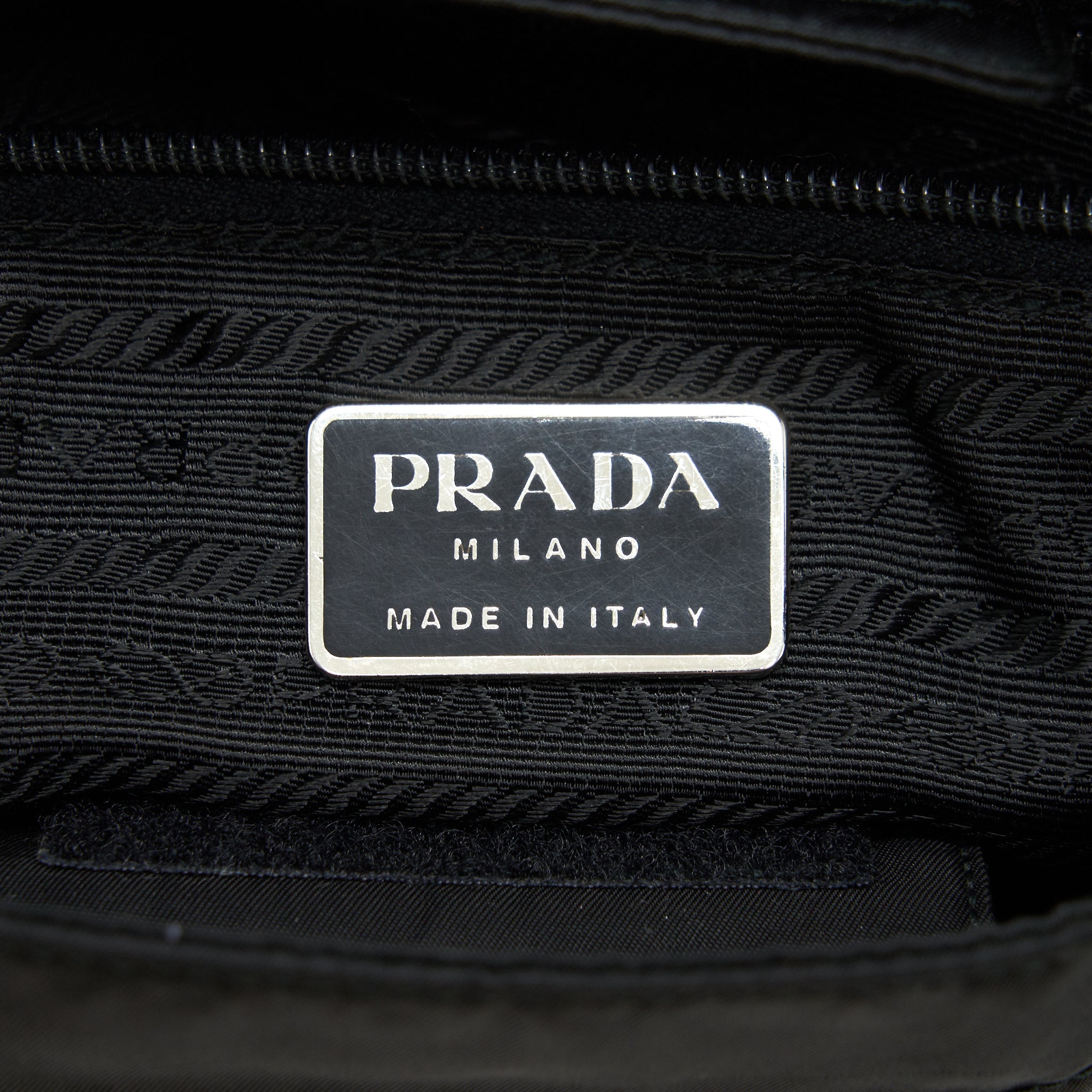 PRADA NYLON SHOULDER BAG IN BLACK