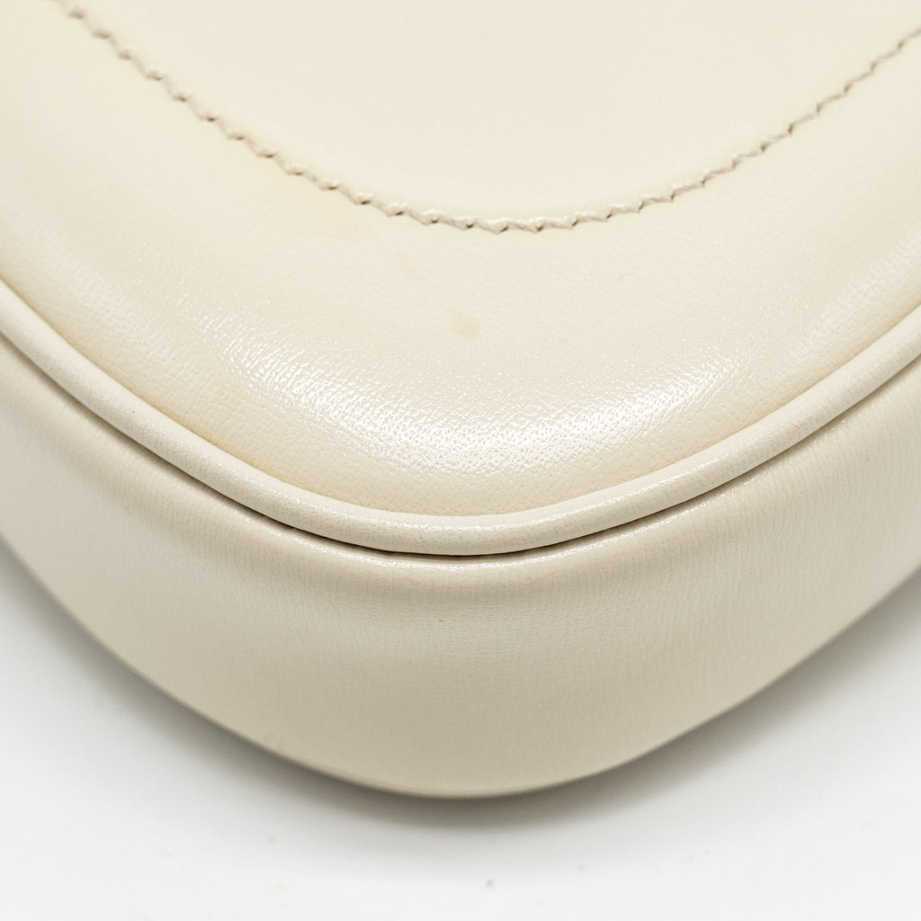 GUCCI JACKIE 1961 MINI SHOULDER BAG CALFSKIN WHITE GHW