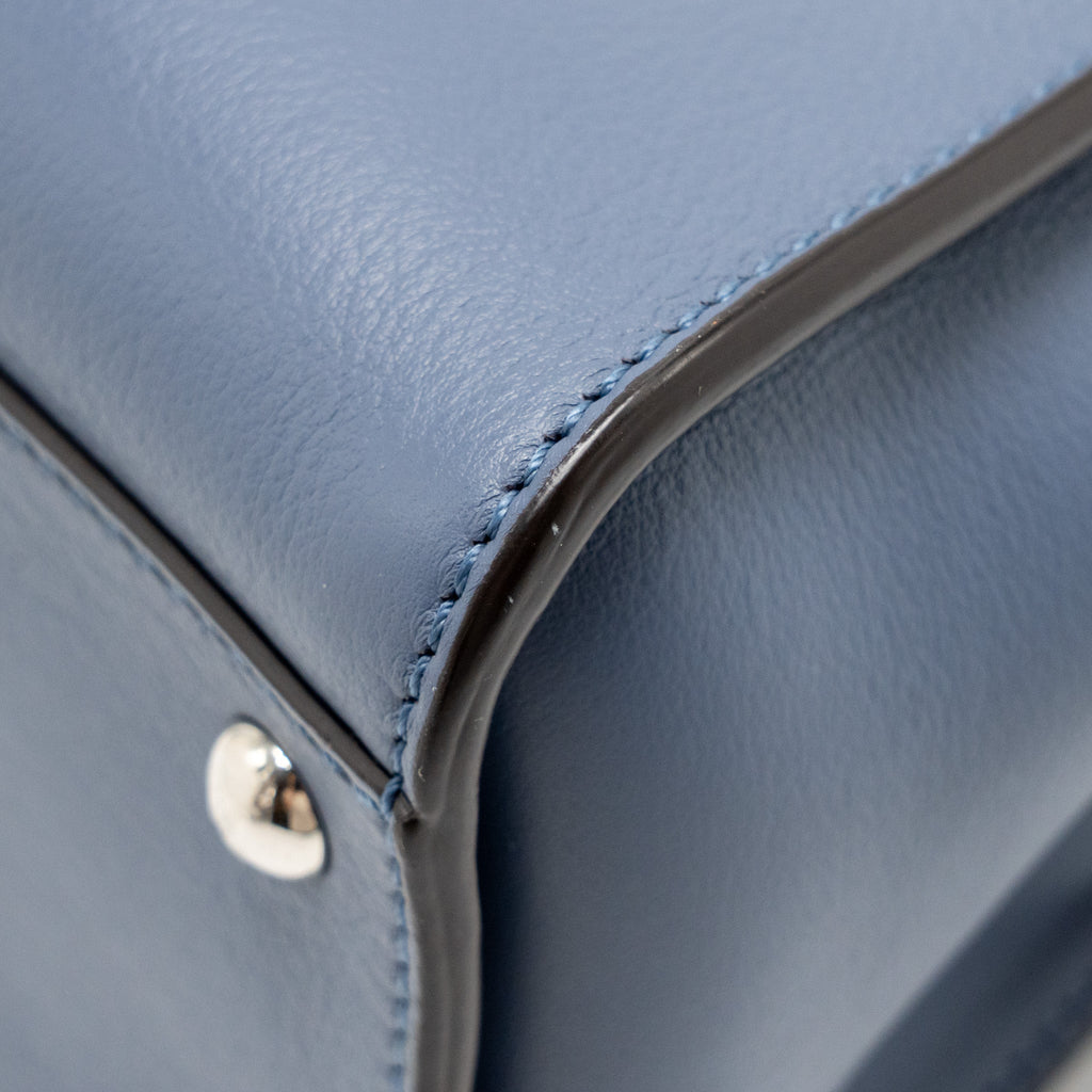 FENDI MEDIUM PEEKABOO CALFSKIN BLUE MULTICOLOUR HARDWARE