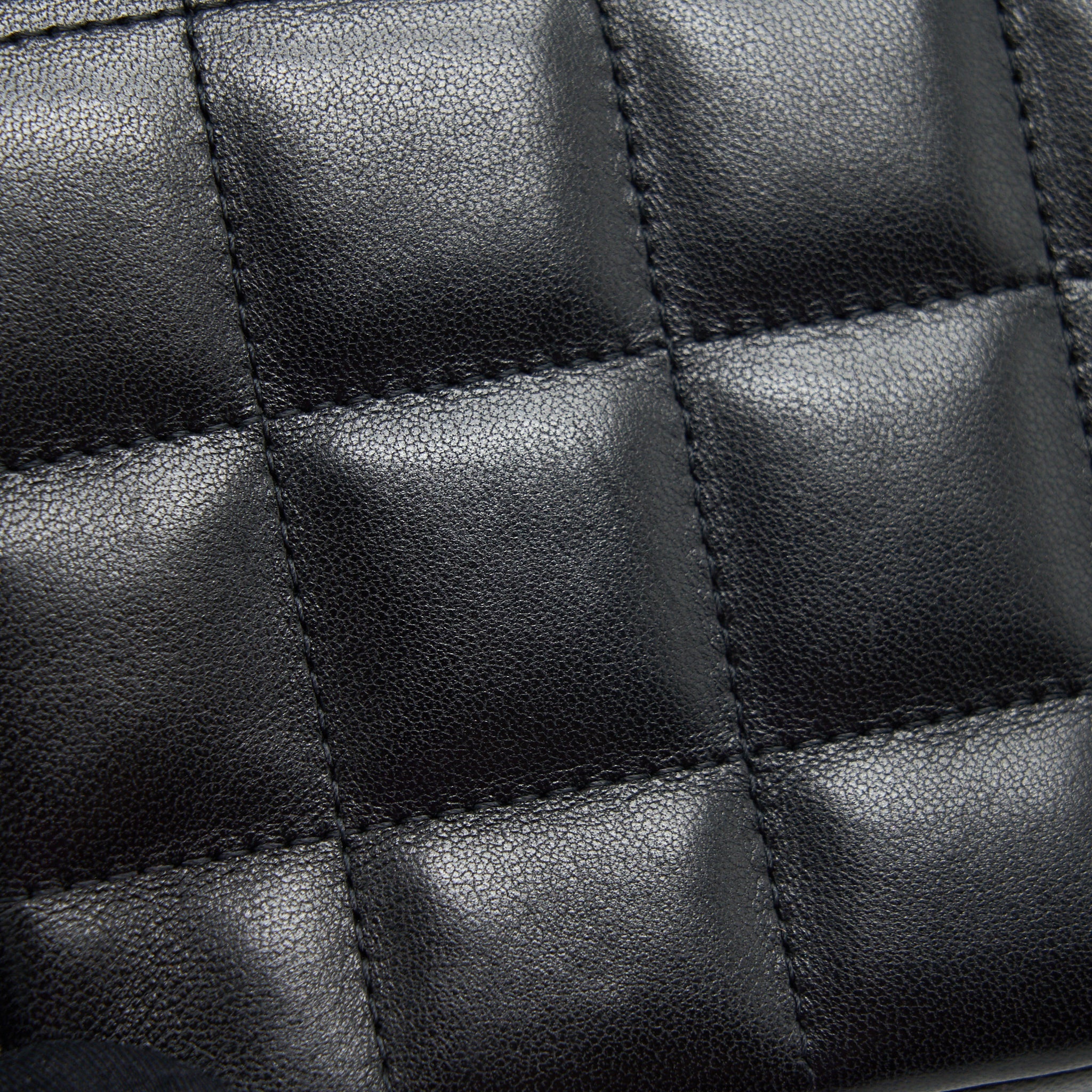 CHANEL CAMELLIA MINI FLAP SHOULDER BAG LAMBSKIN BLACK GHW