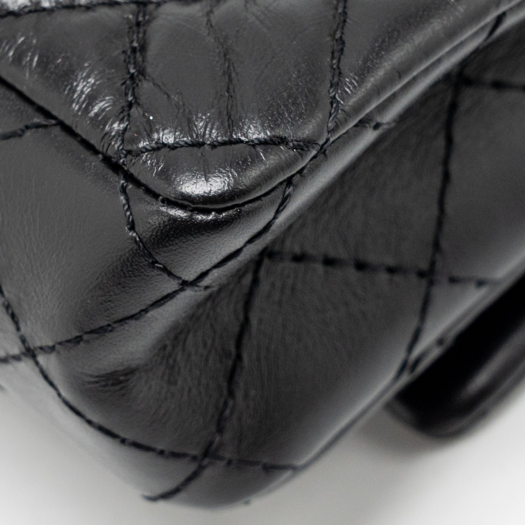 CHANEL 2.55 REISSUE WAIST BAG AGED CALFSKIN BLACK GHW