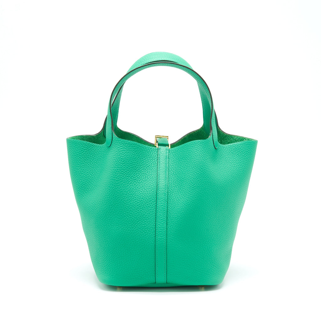HERMES PICOTIN 22 CLEMENCE MENTHE GHW