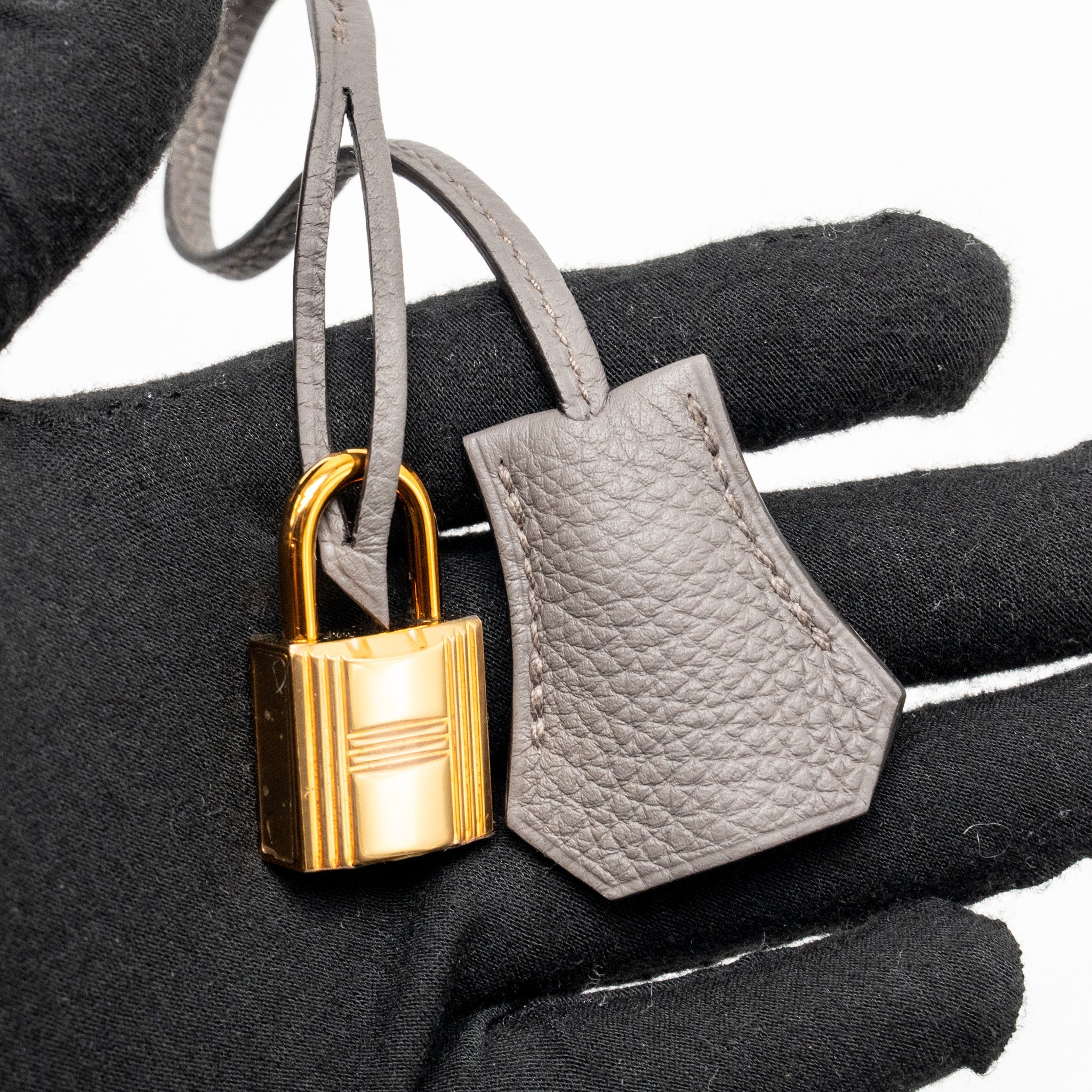 HERMES BIRKIN 30 TOGO 8F GRIS ETAIN RGHW