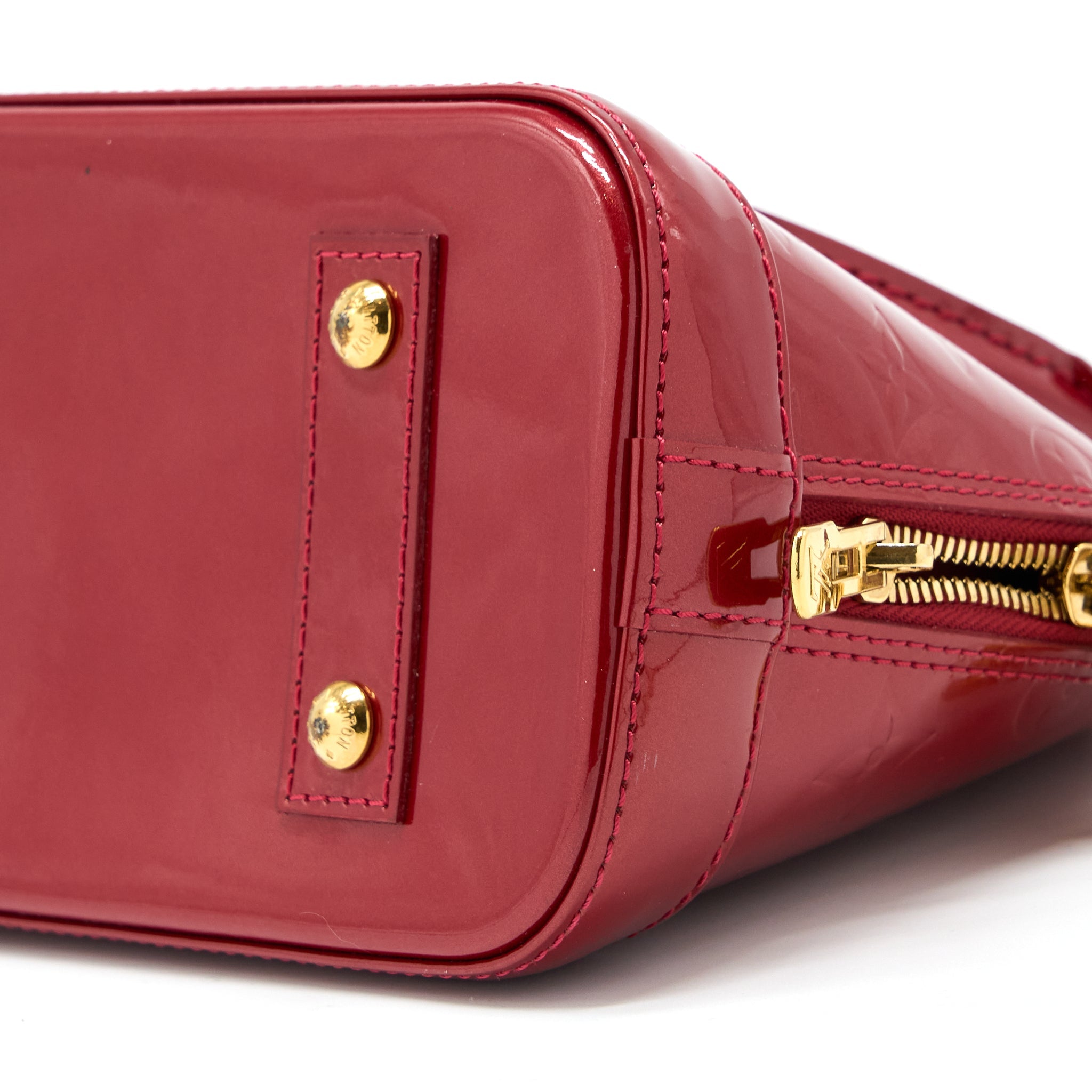 LOUIS VUITTON ALMA BB PATENT RED GHW
