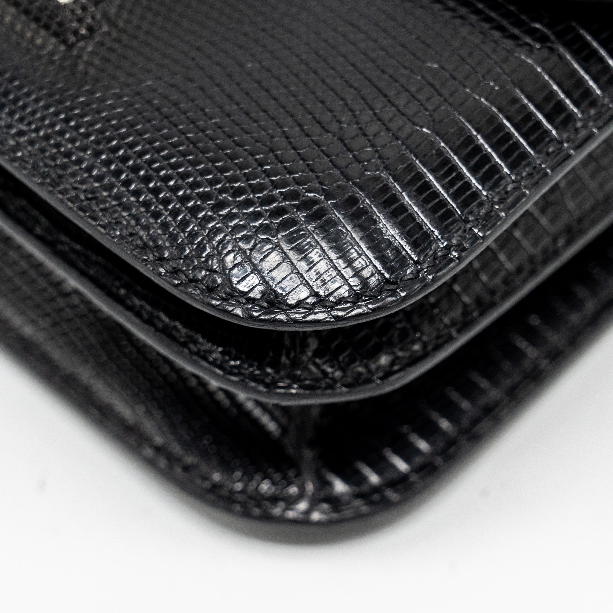 HERMES MINI CONSTANCE LIZARD VARANUS SALVATOR BLACK SHW
