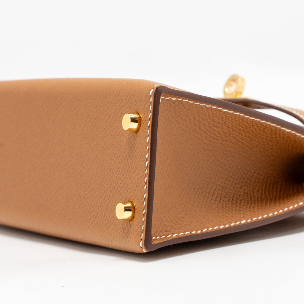 HERMES MINI KELLY II EPSOM GOLD GHW
