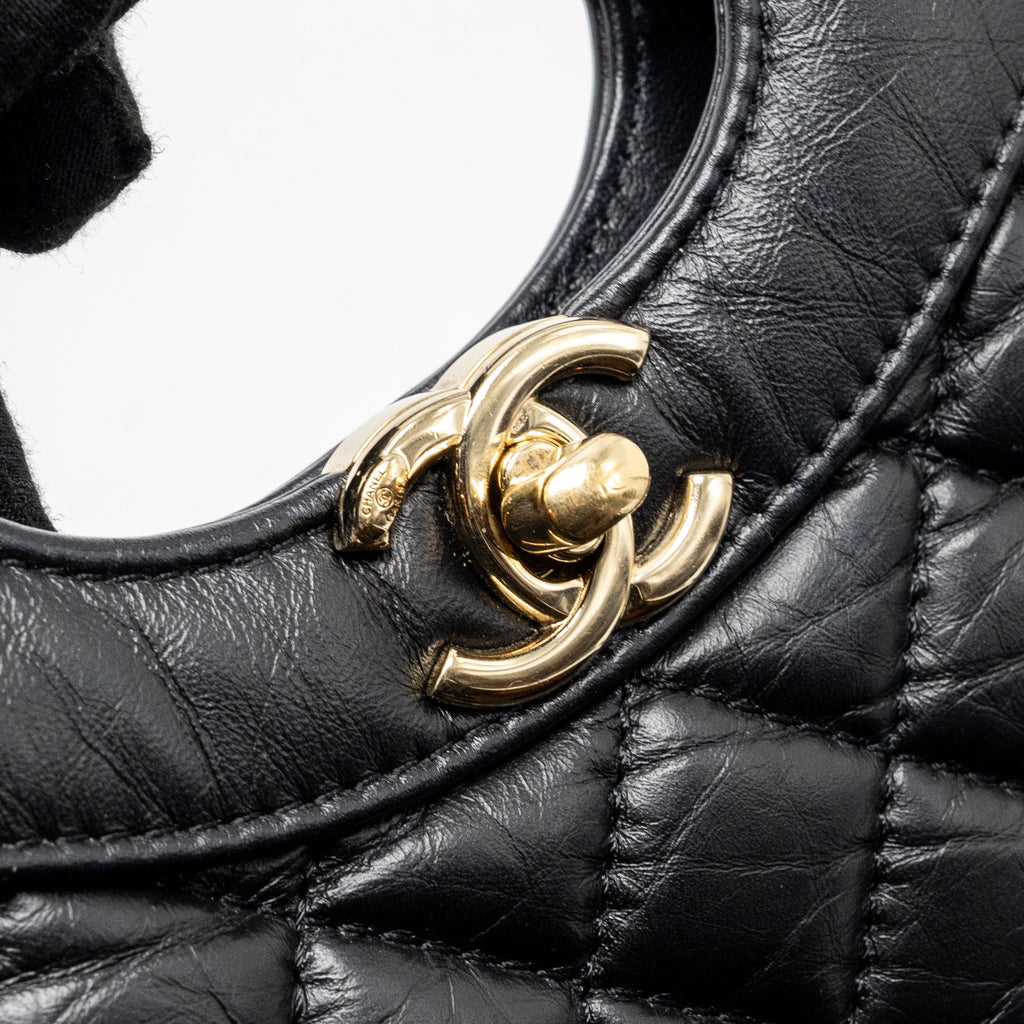 CHANEL MINI 31 BAG CALFSKIN BLACK LGHW (MICROCHIP)