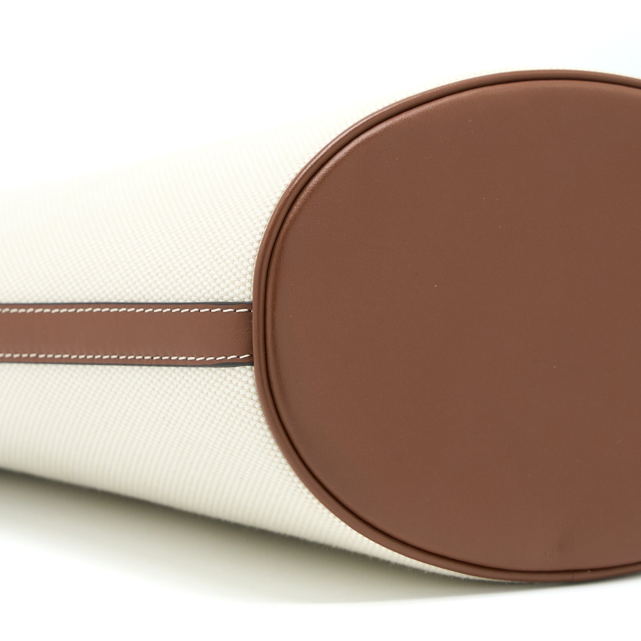 BURBERRY BUCKET BAG CANVAS/ LEATHER BEIGE/ BROWN GHW