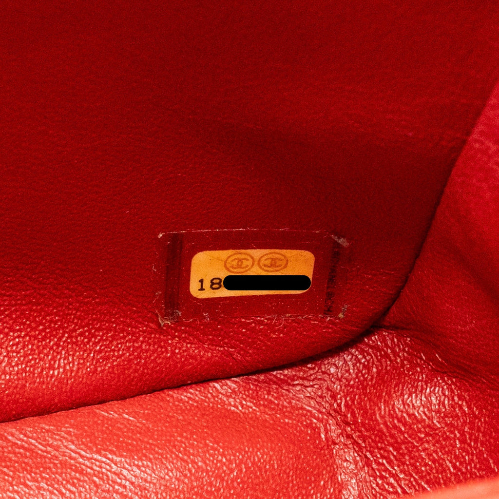 CHANEL MINI SQUARE FLAP BAG CAVIAR RED SHW