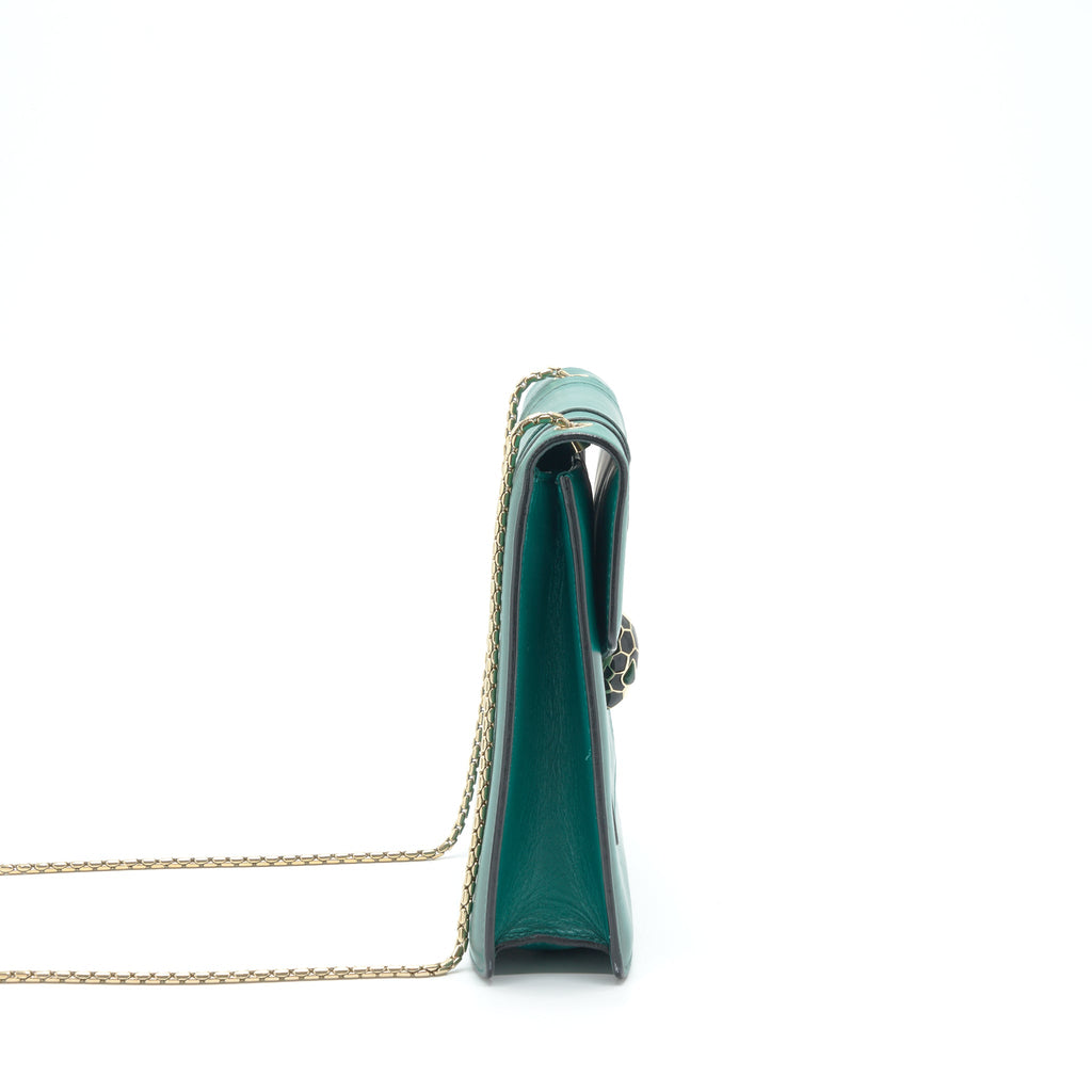 BVLGARI SERPENTI FOREVER CHAIN BAG GREEN