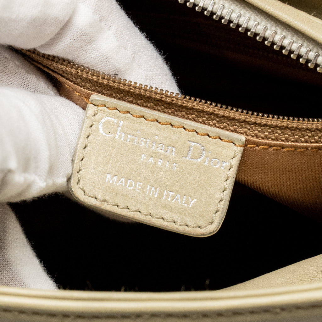 DIOR MEDIUM LADY DIOR LEATHER BEIGE SHW