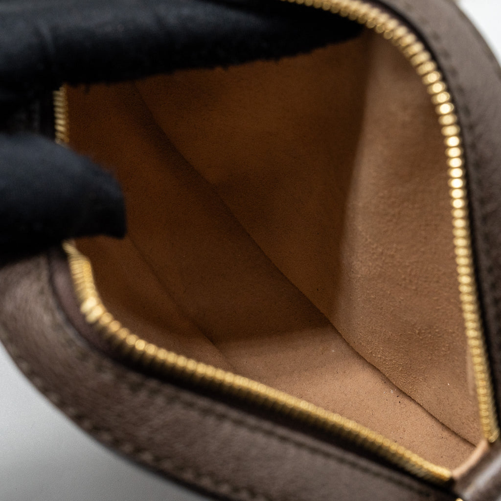 GUCCI MINI OPHIDIA GG ROUND SHOULDER BAG GG SUPREME CANVAS GHW