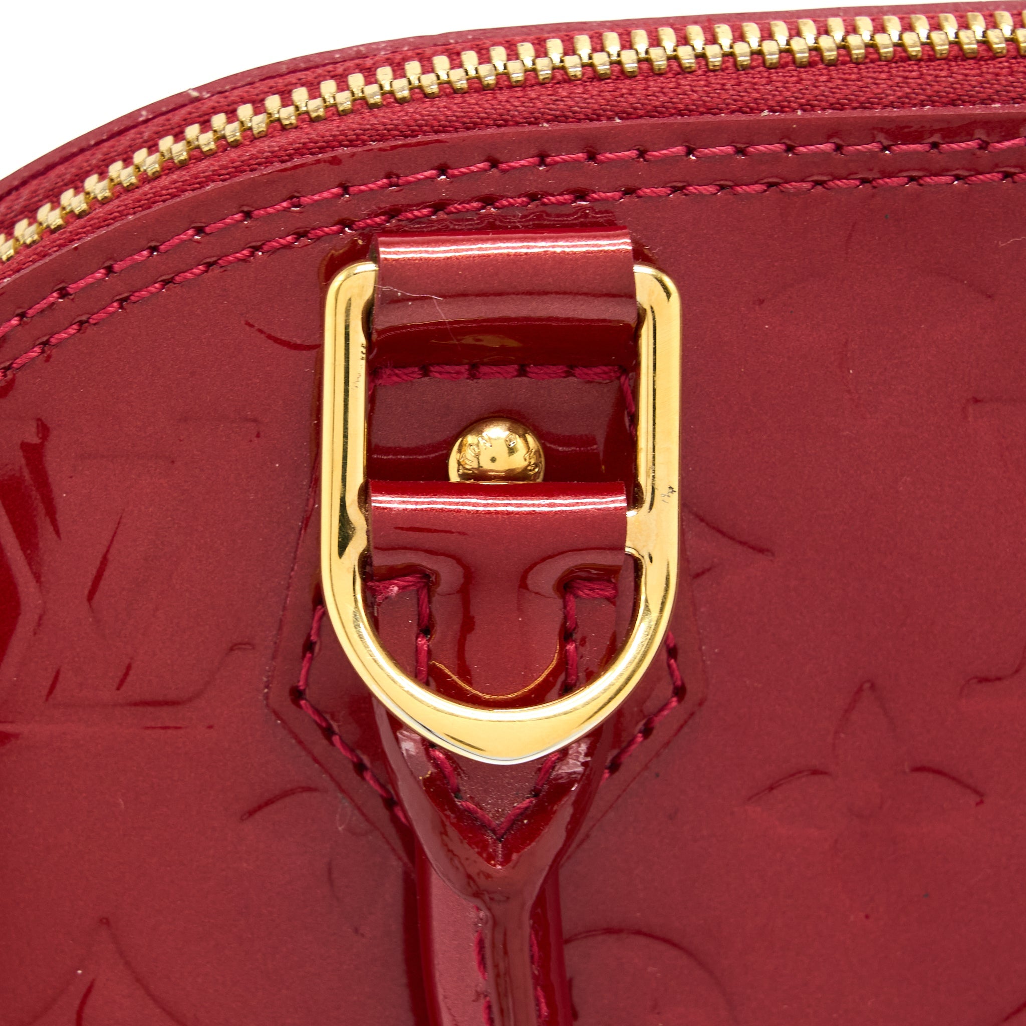 LOUIS VUITTON ALMA BB PATENT RED GHW