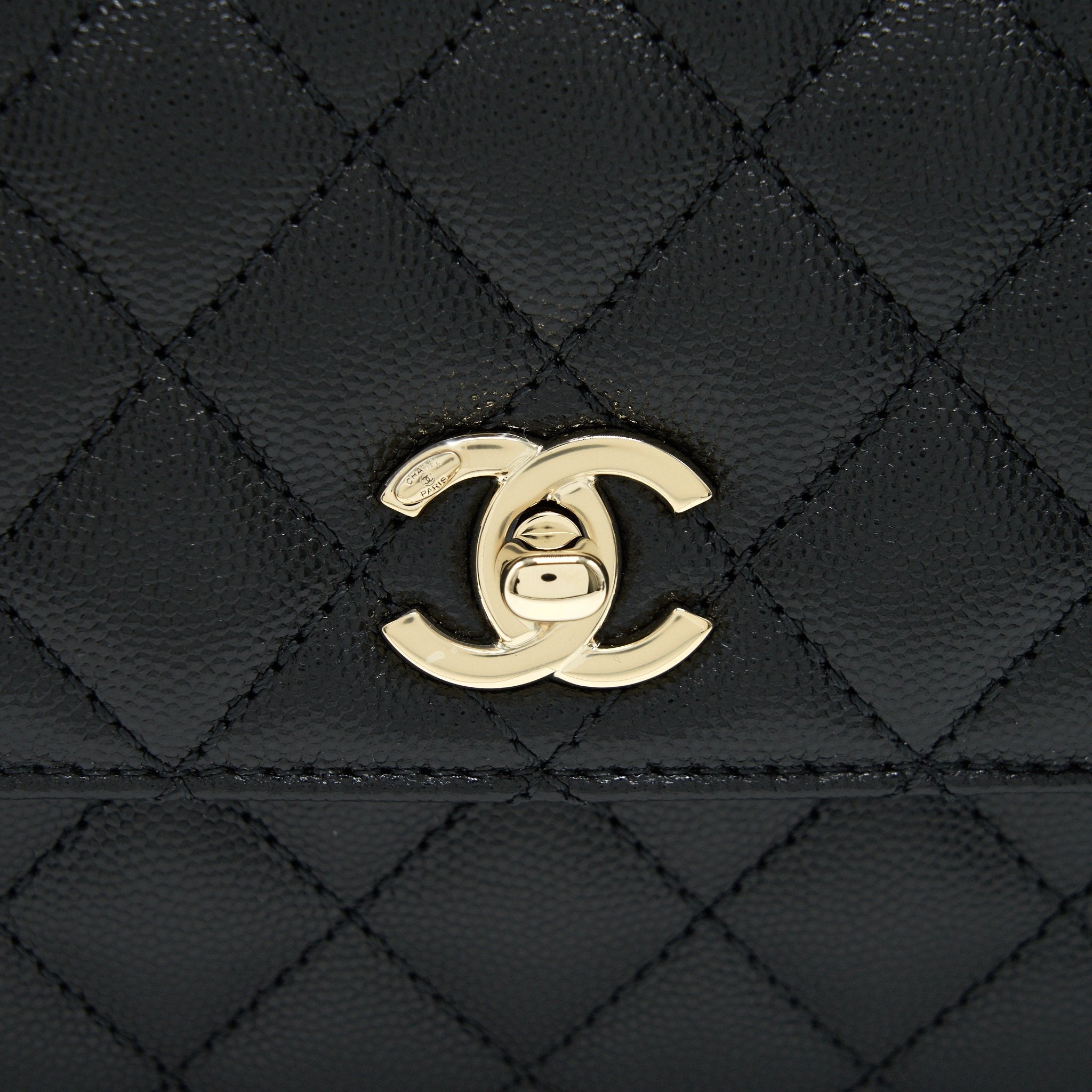CHANEL SMALL COCO HANDLE 24CM CAVIAR BLACK GHW ( MICROCHIP)