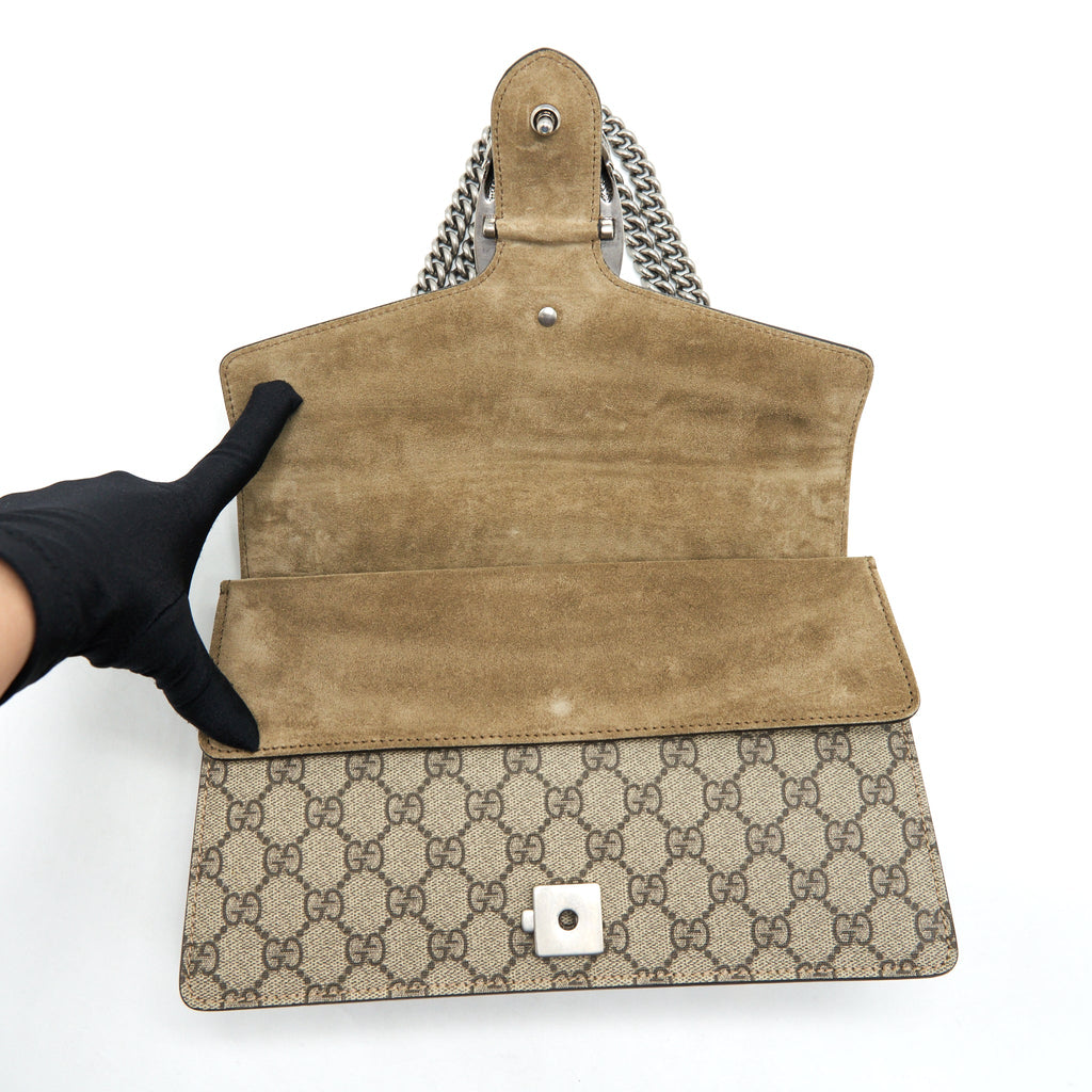 GUCCI DIONYSUS GG SMALL SHOULDER BAG BEIGE