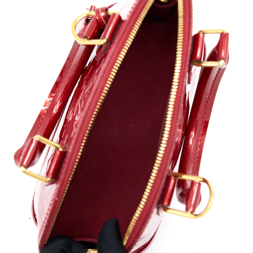 LOUIS VUITTON ALMA BB PATENT RED GHW