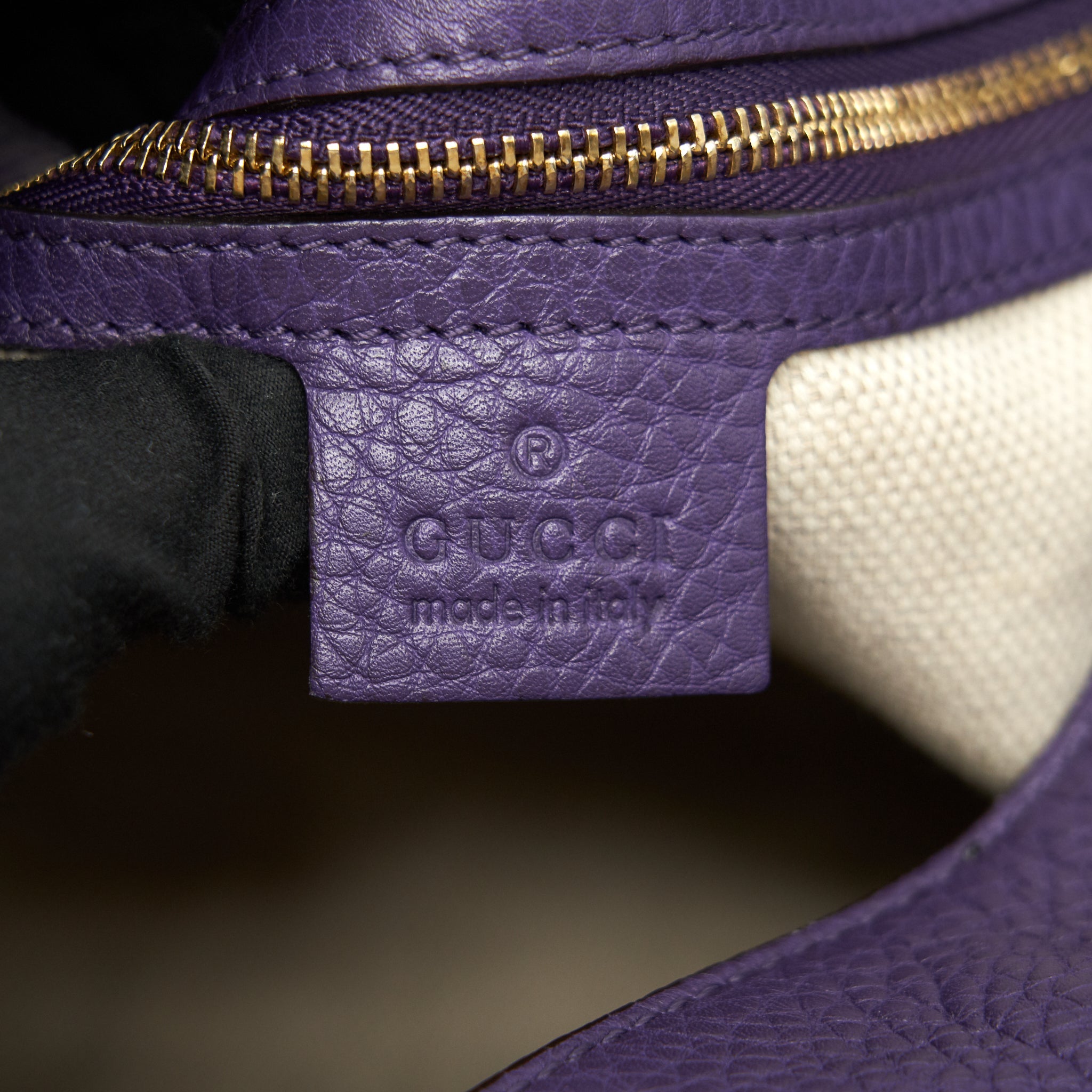 GUCCI PURPLE SHOULDER TOTE BAG