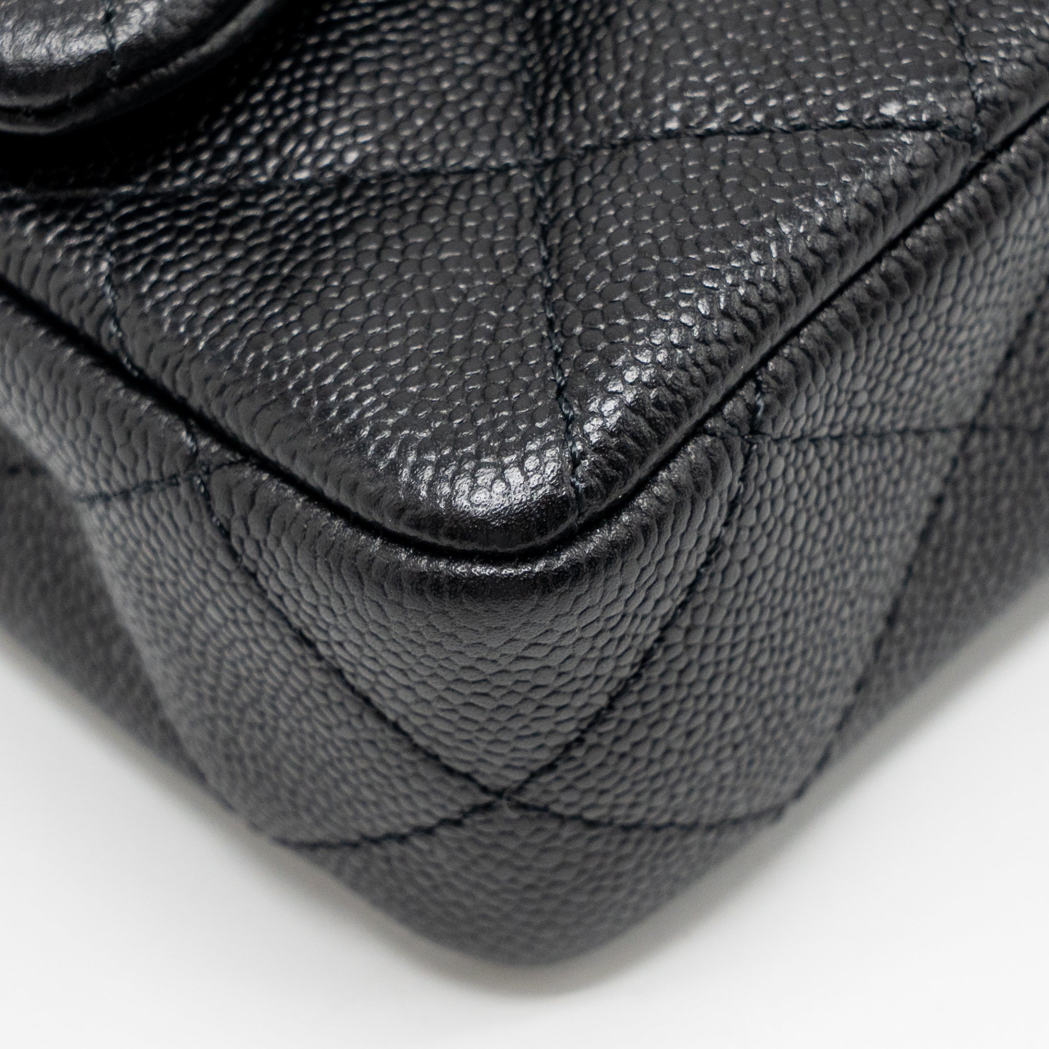 CHANEL COCO LOVE FLAP BAG ADJUSTABLE CHAIN CAVIAR BLACK GHW (MICROCHIP)