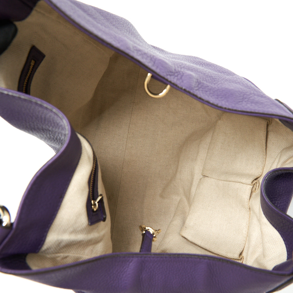 GUCCI PURPLE SHOULDER TOTE BAG