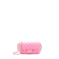 CHANEL GLASSES CASE FLAP BAG WITH CHAIN CAVIAR PINK LGHW
