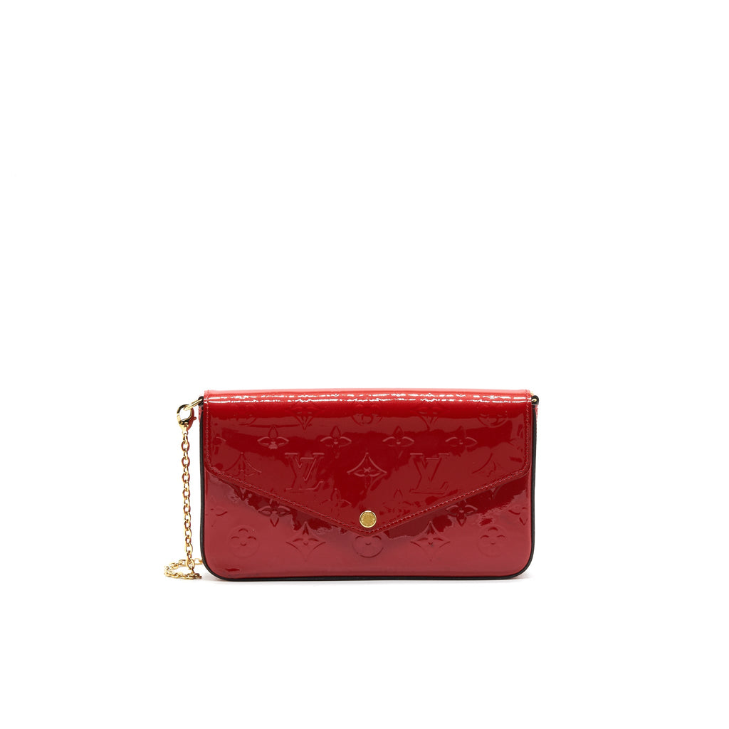 LOUIS VUITTON POCHETTE FELICIE MONOGRAM PATENT LEATHER