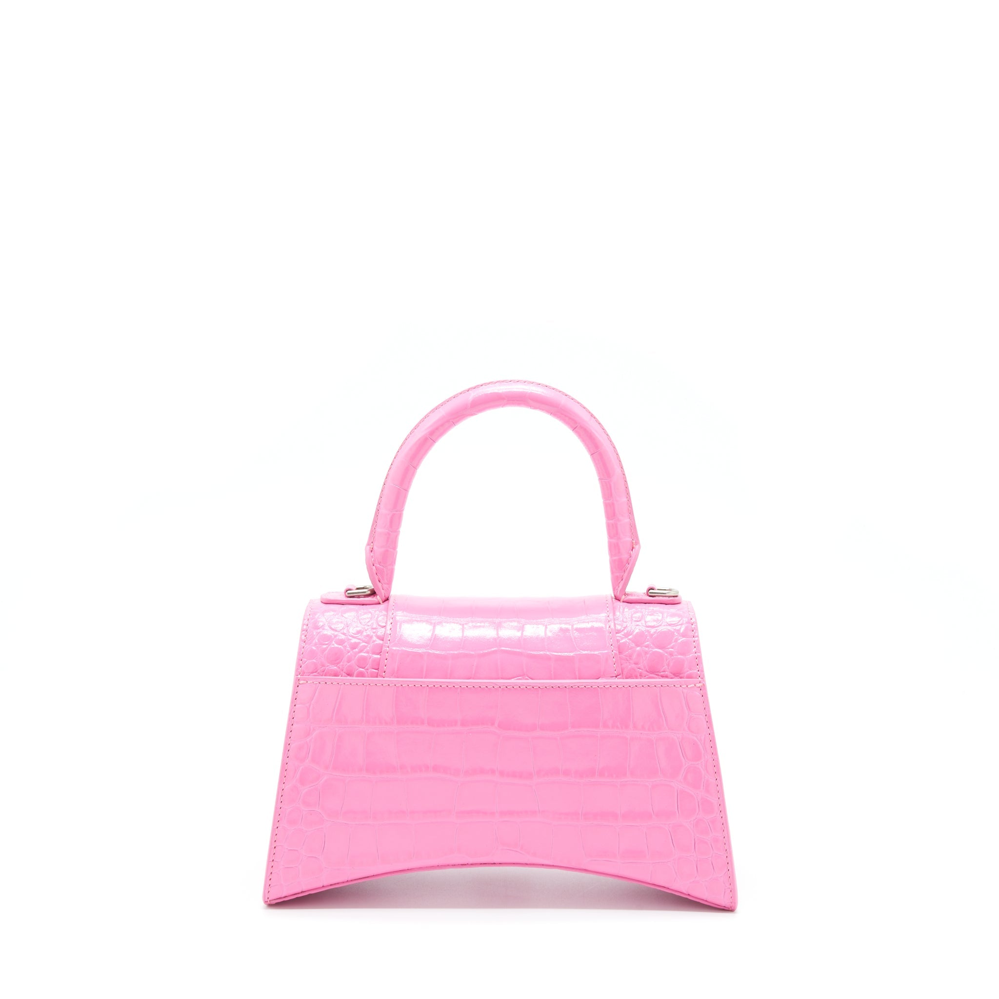 BALENCIAGA HOURGLASS CROC EMBOSSED PINK SHW