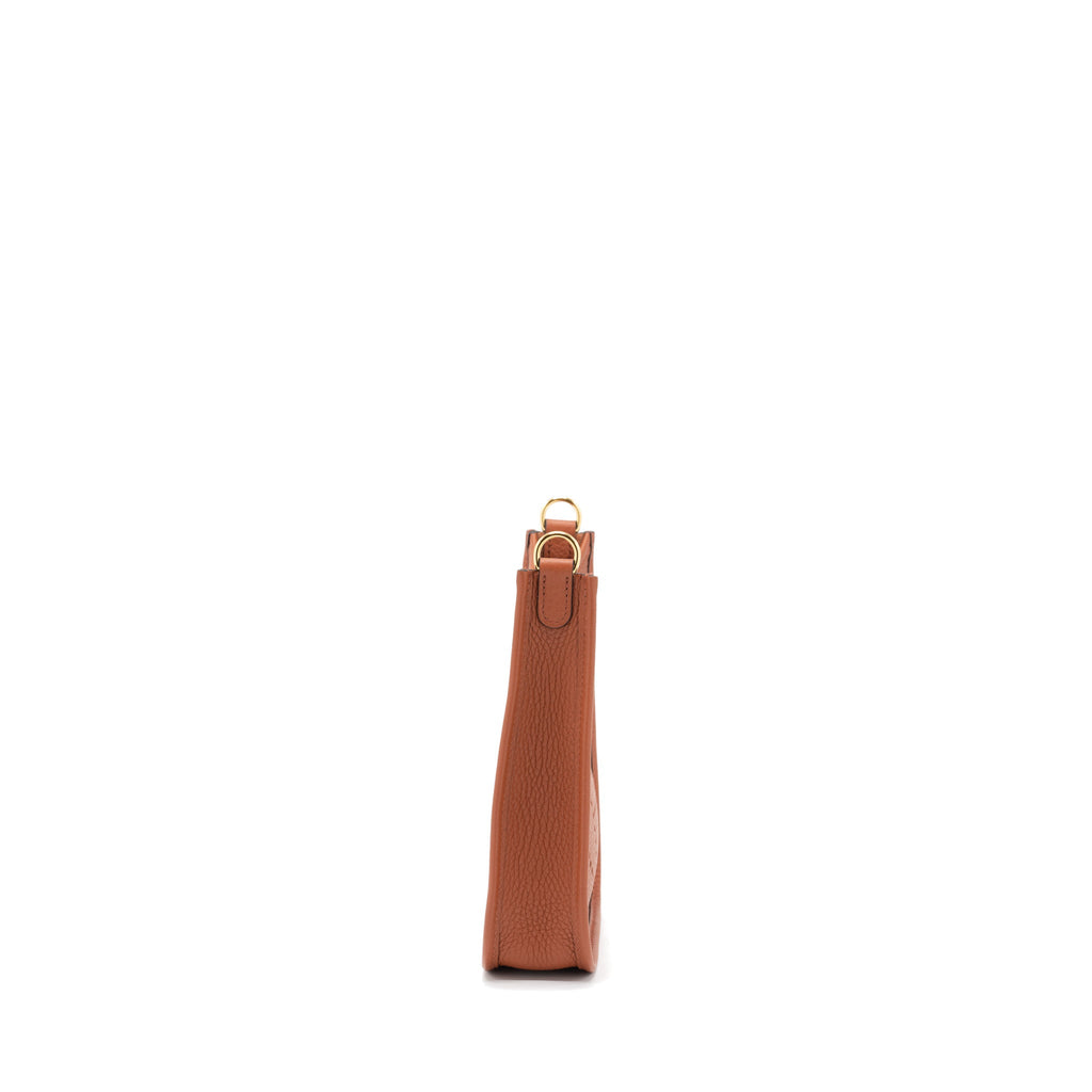 HERMES MINI EVELYN CLEMENCE CUIVRE/CHAI/NATA/BLUE BRUME GHW