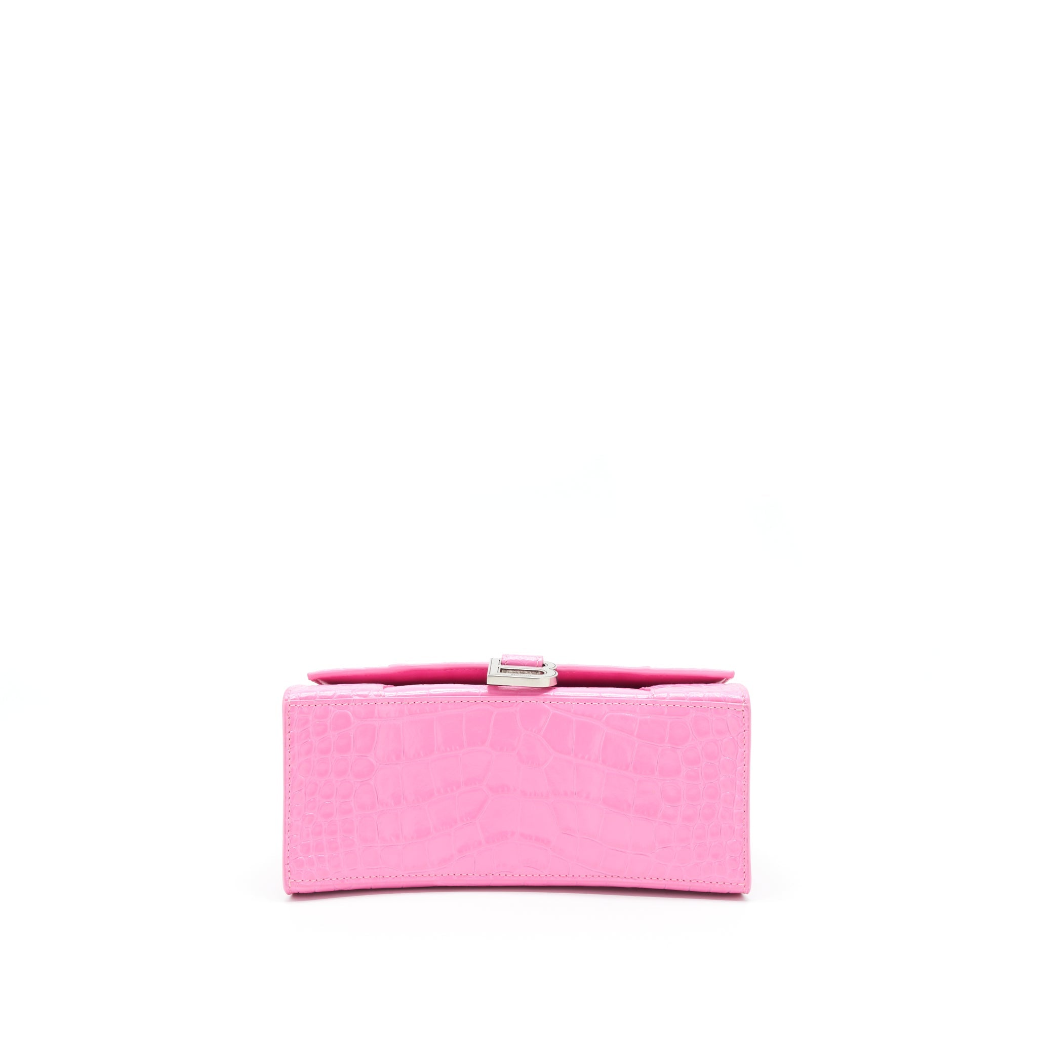BALENCIAGA HOURGLASS CROC EMBOSSED PINK SHW